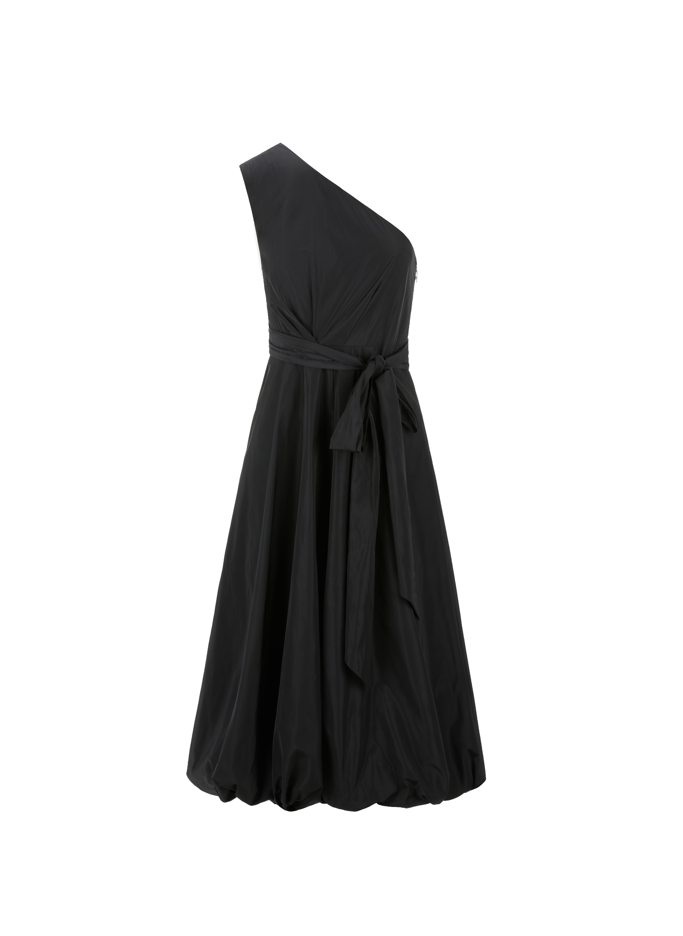 TIBI Robe asymétrique en nylon Noir