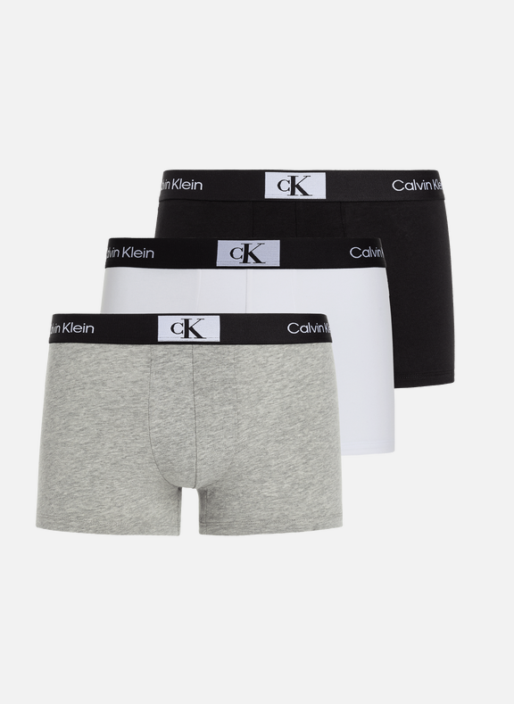Calvin Klein Jeans TRUNK X3 Noir / Gris / Blanc - Livraison Gratuite
