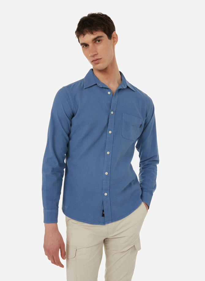 Slim-fit linen and cotton shirt DOCKERS