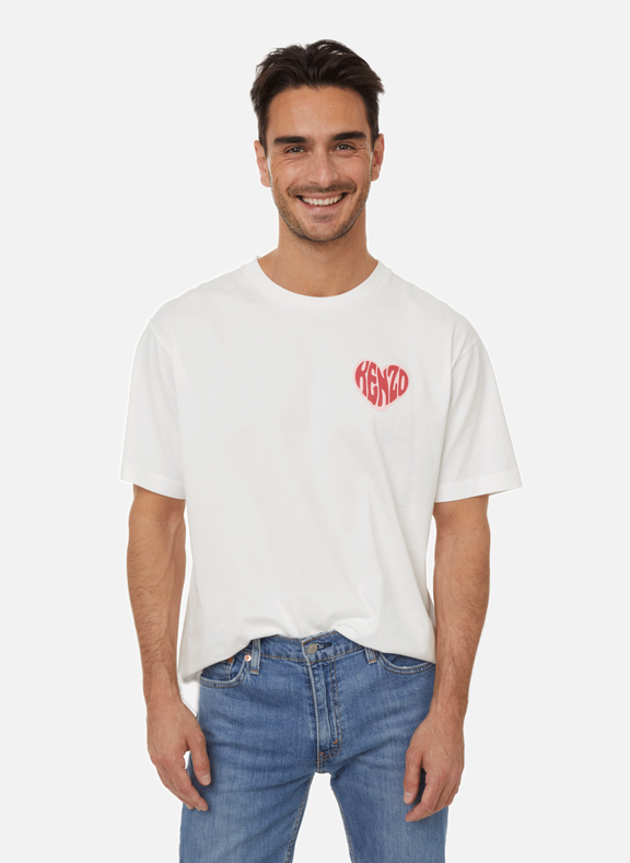 KENZO Hearts cotton T-shirt  White