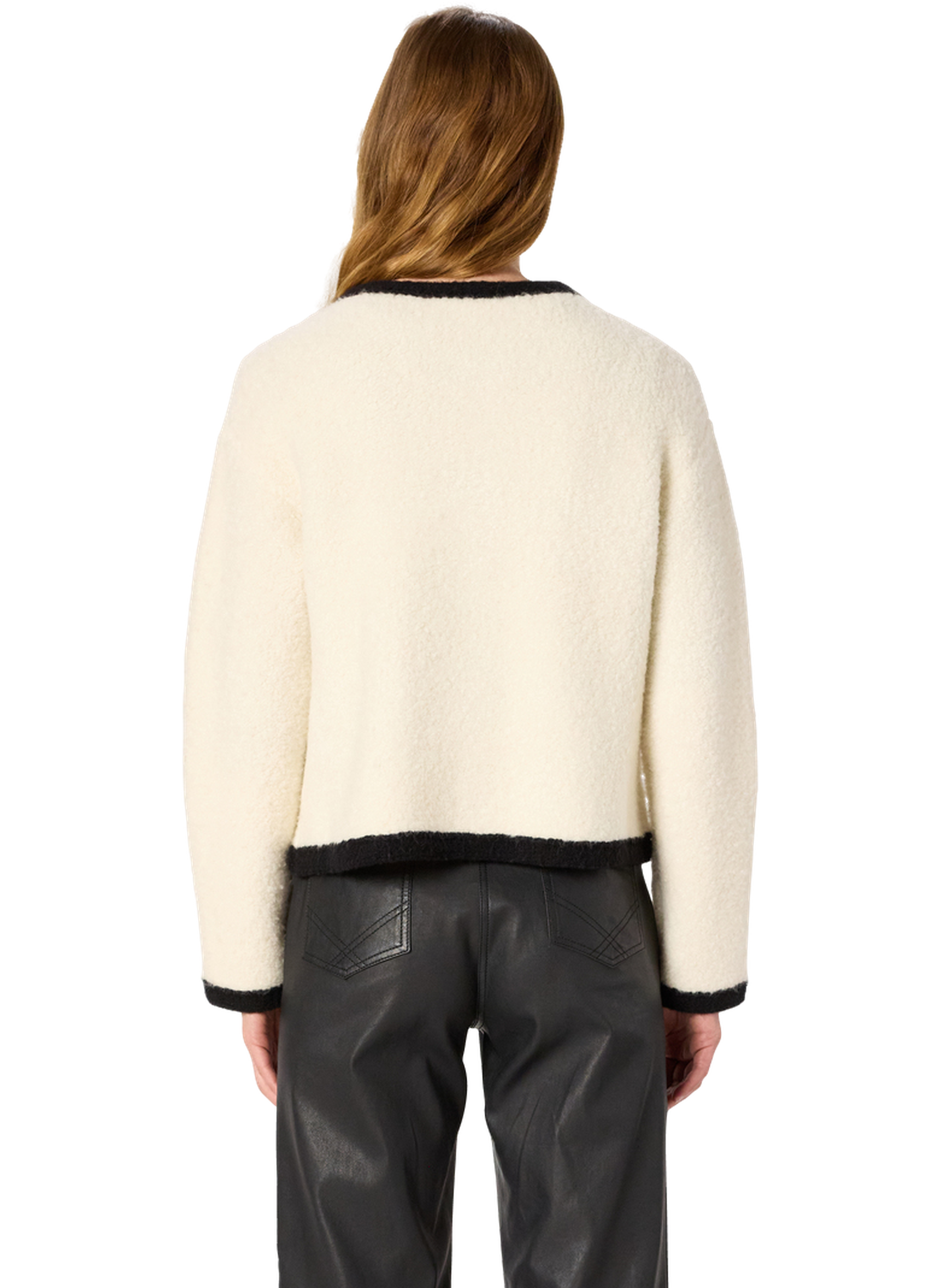 Gilet en bouclette contrastée - ewa GERARD DAREL Beige