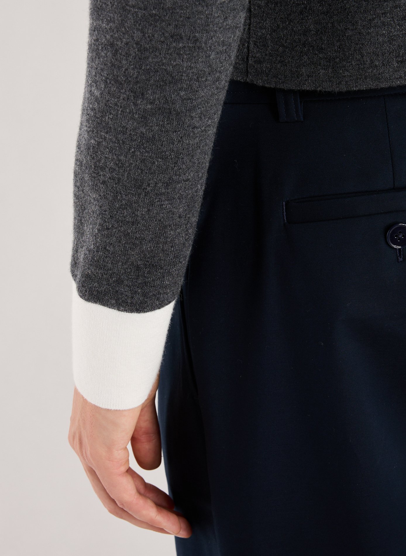 Mixed wool cardigan SELF PORTRAIT Grey