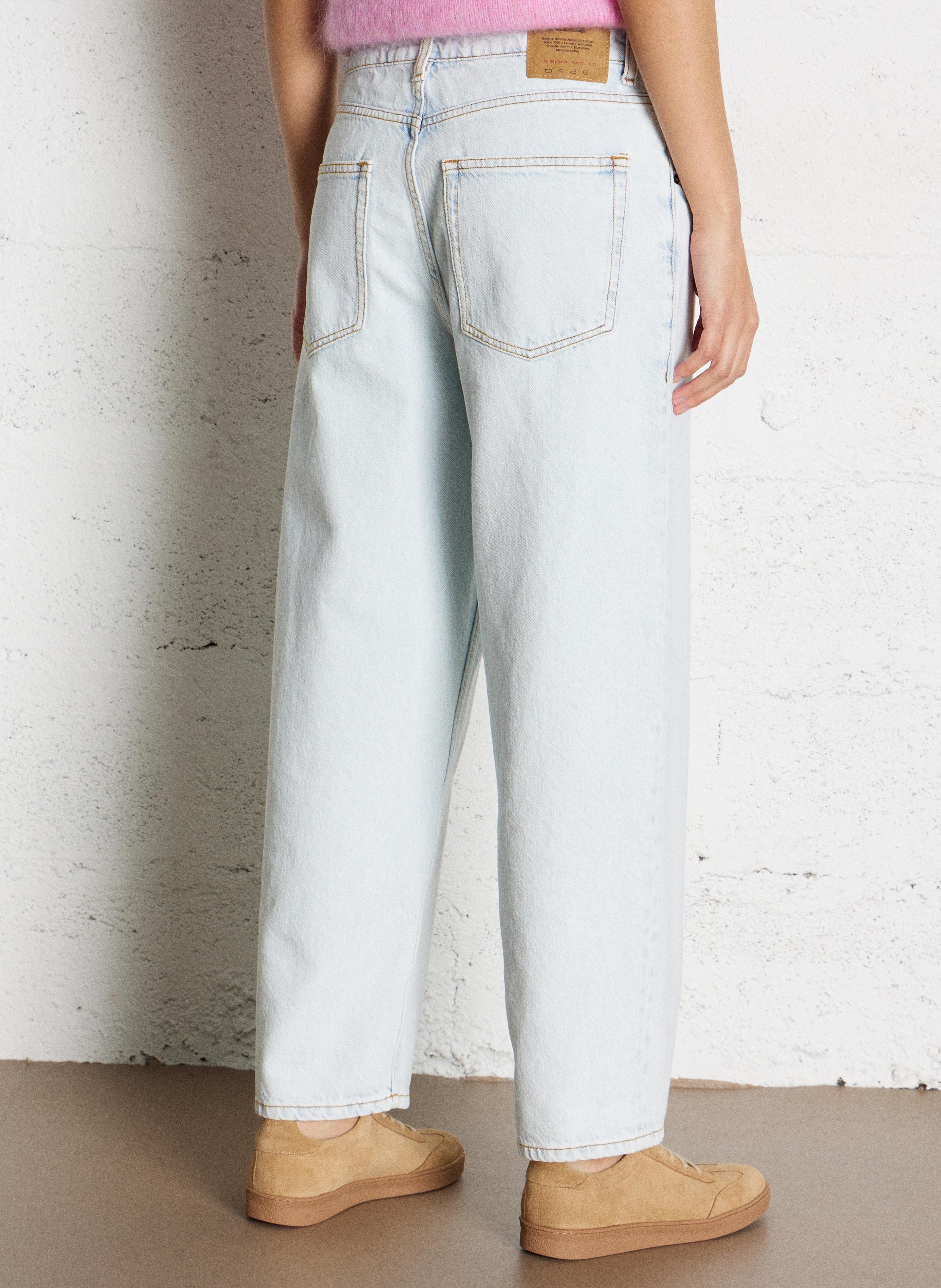 Jean mom en denim délavé joybird-b AMERICAN VINTAGE Bleu