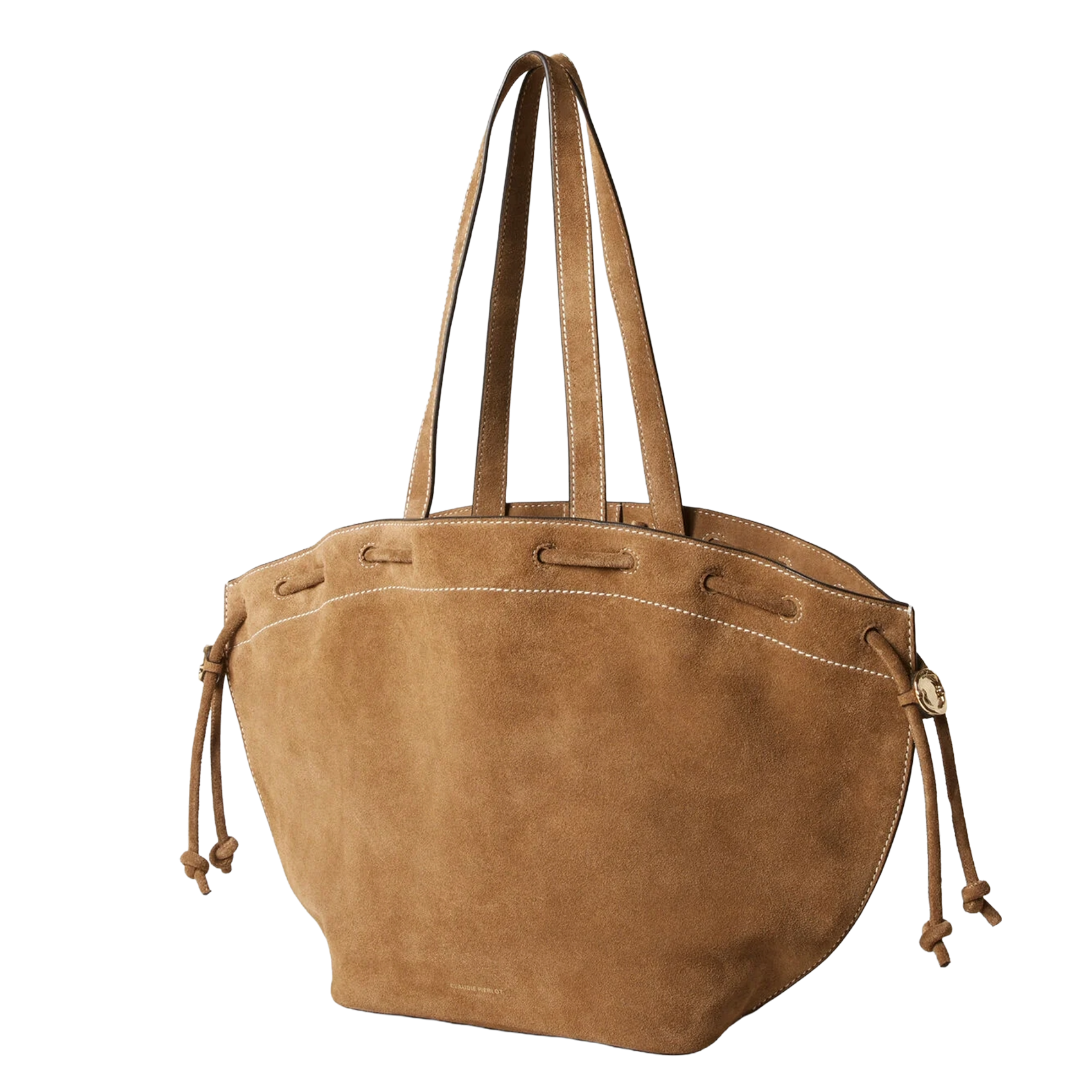 Cabas en cuir velours souple CLAUDIE PIERLOT Beige