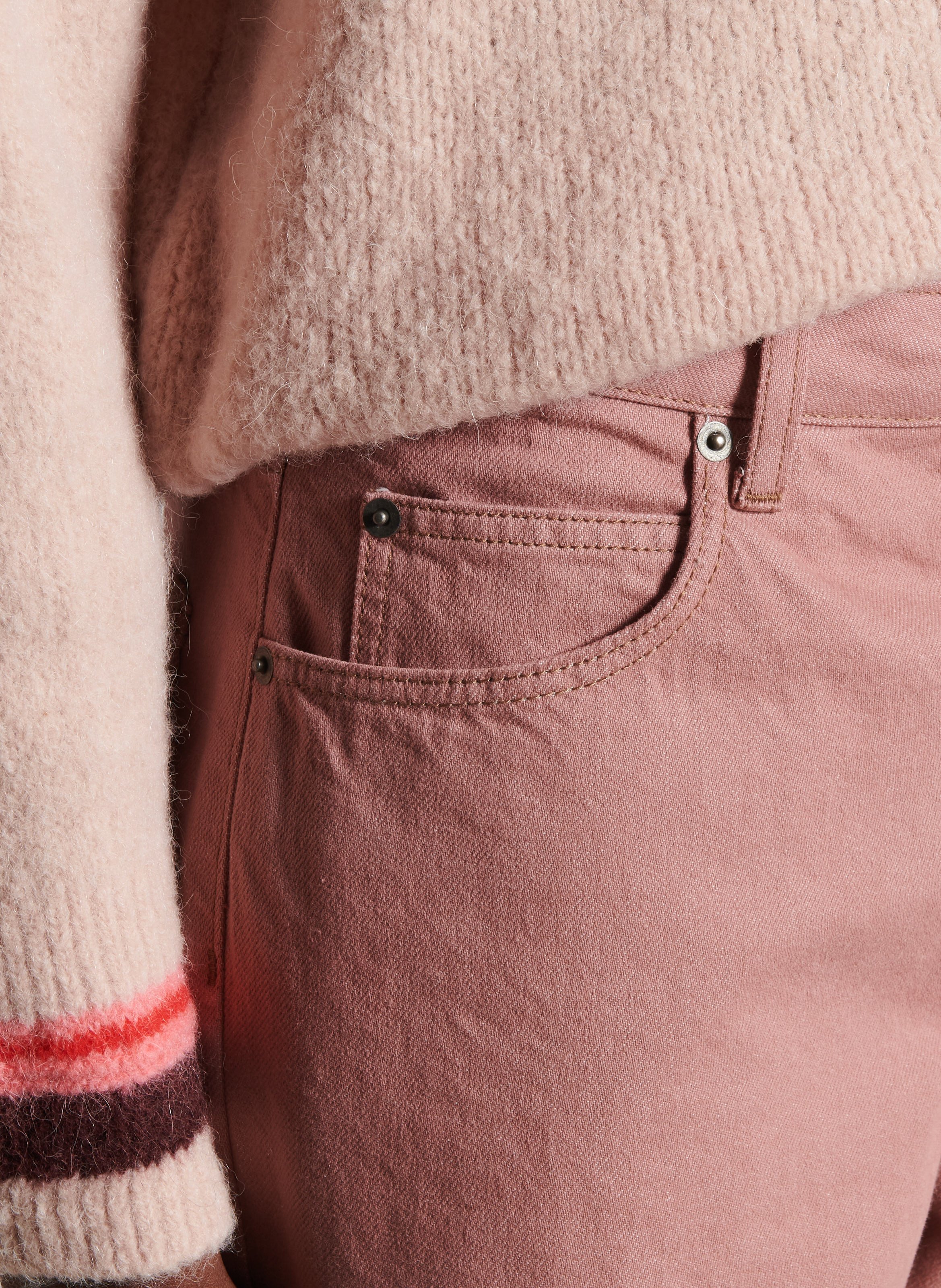 Jean droit uni en coton bio calvin SOEUR Rose