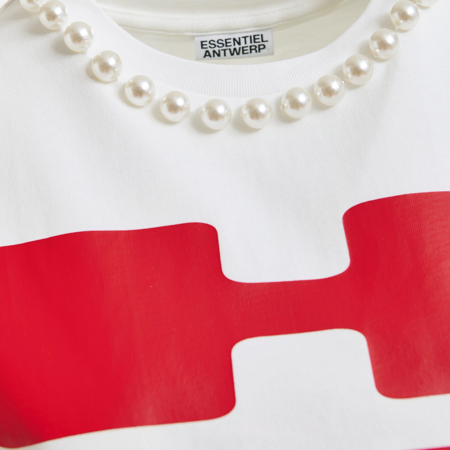 Tee-shirt col rond en coton isos ESSENTIEL ANTWERP Blanc