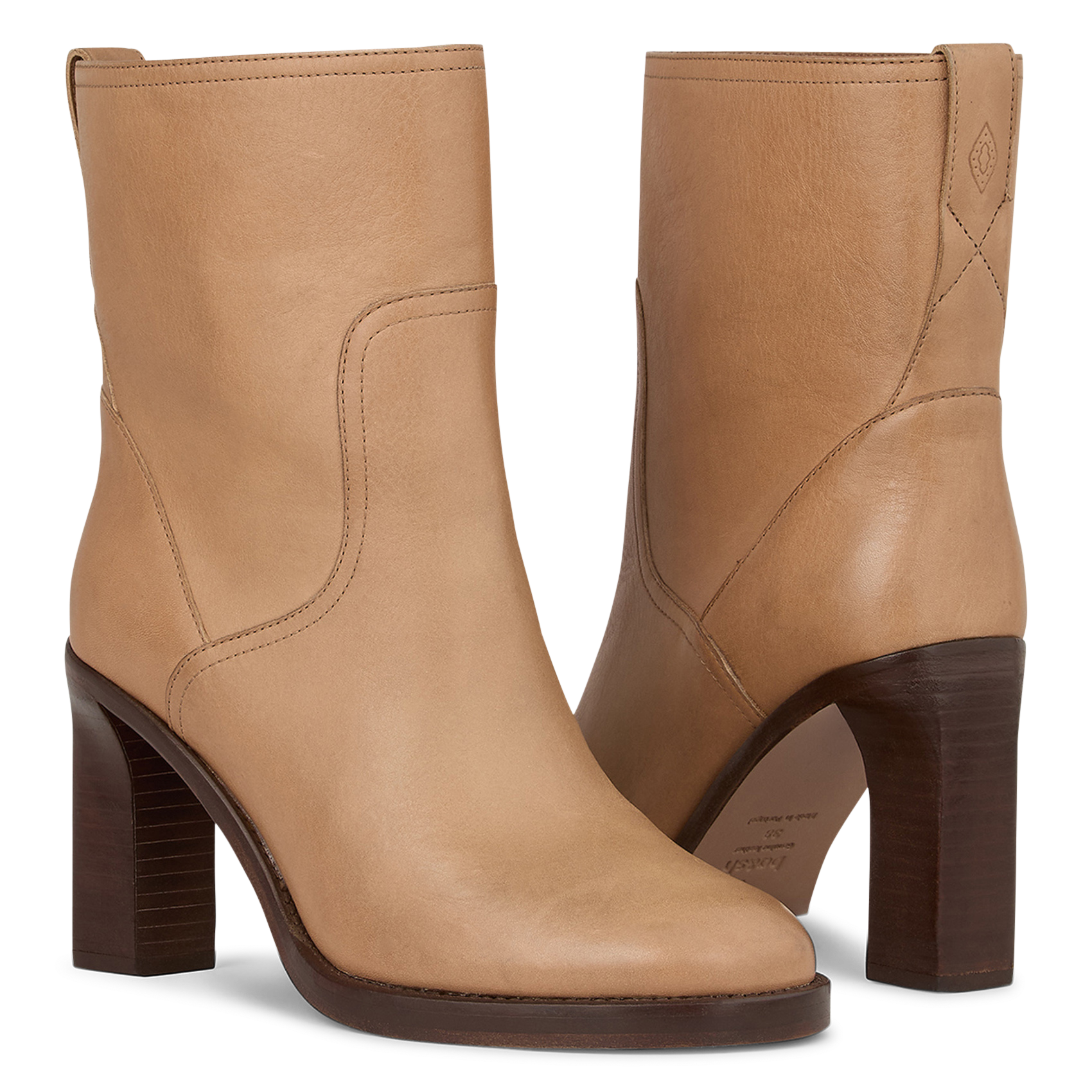Bottines en cuir clarosa Blanc