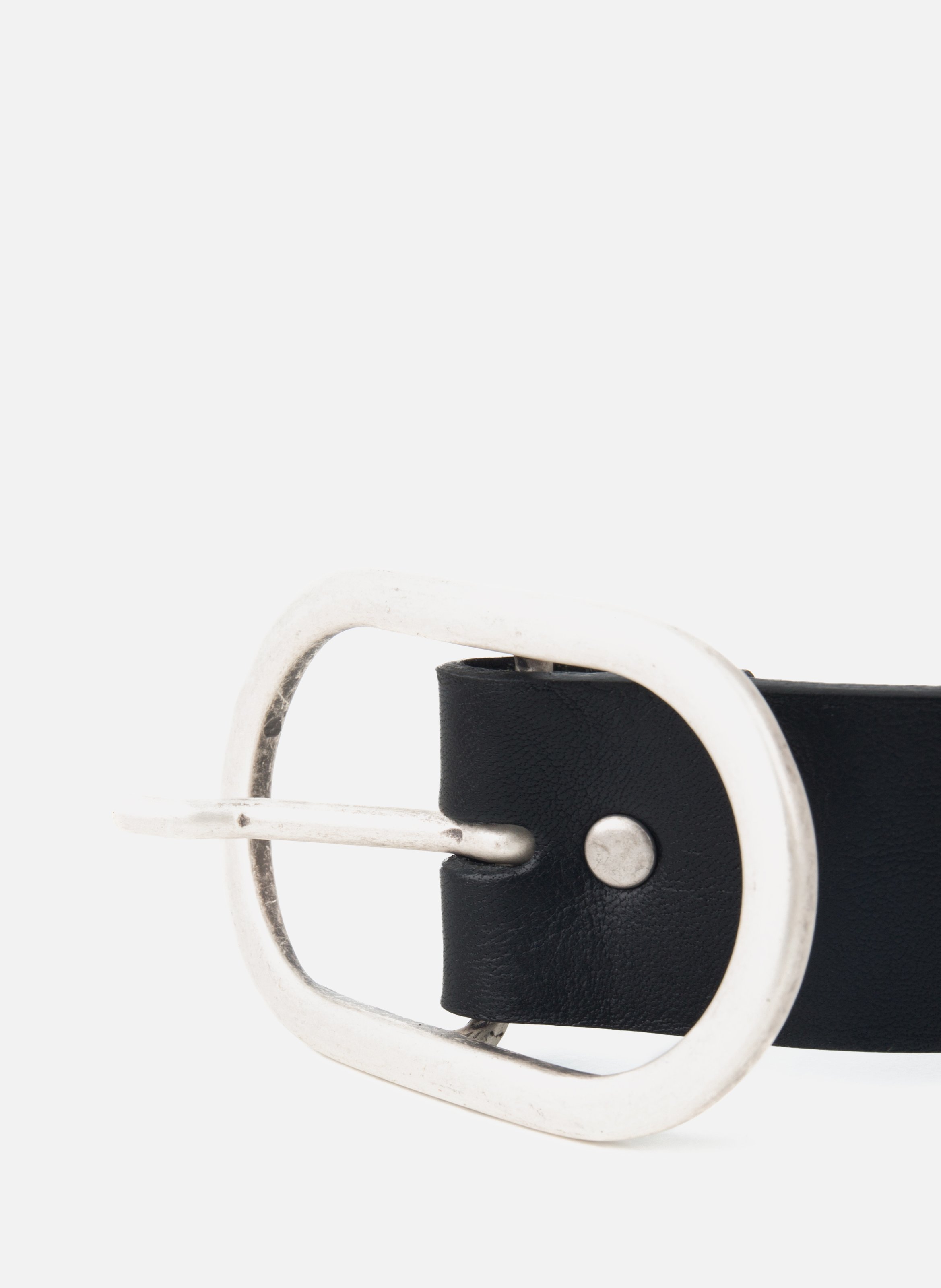 Ceinture large cuir lisse JULES & JENN Noir