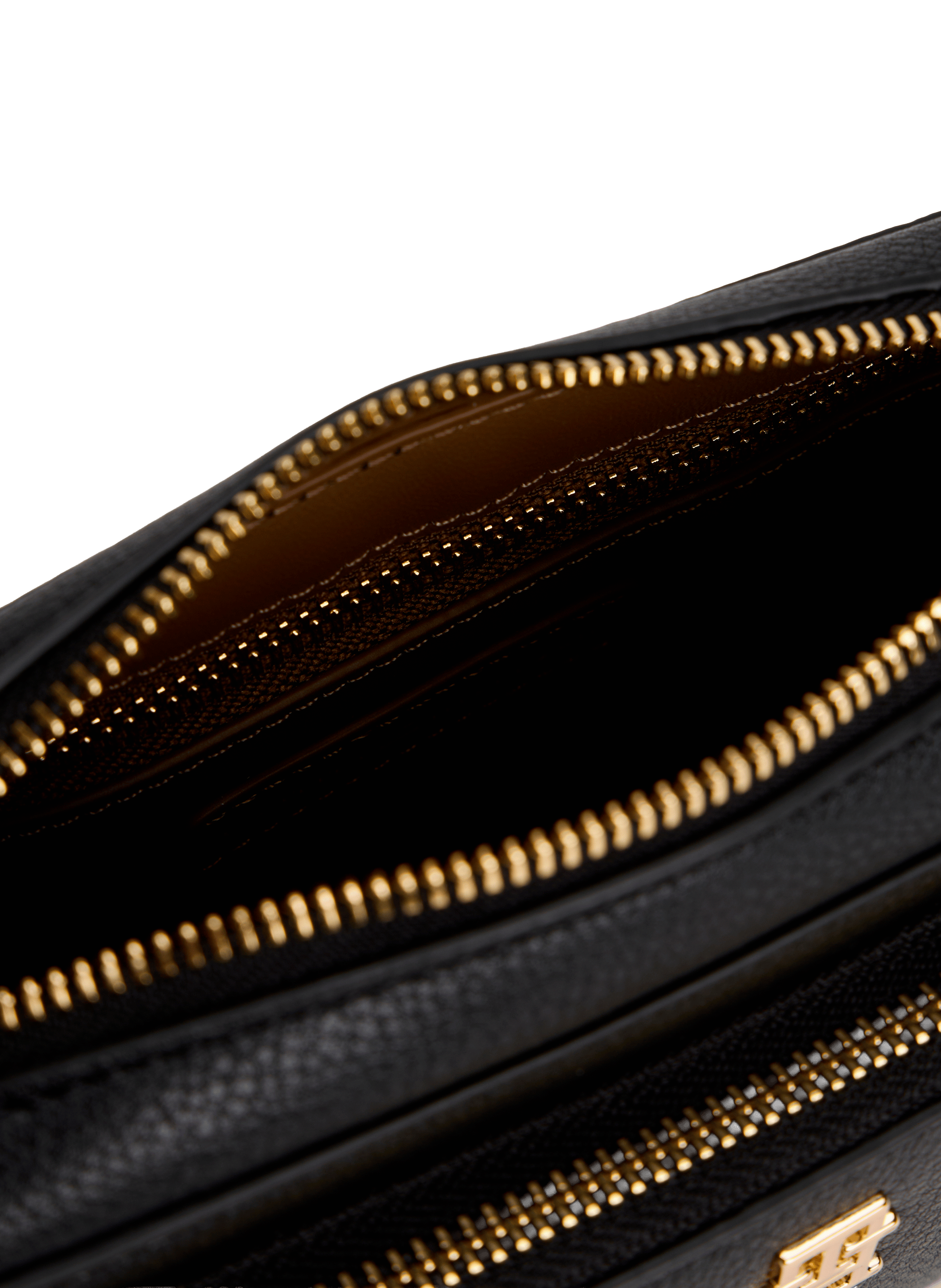 Shoulder bag in faux leather with logo TOMMY HILFIGER Black