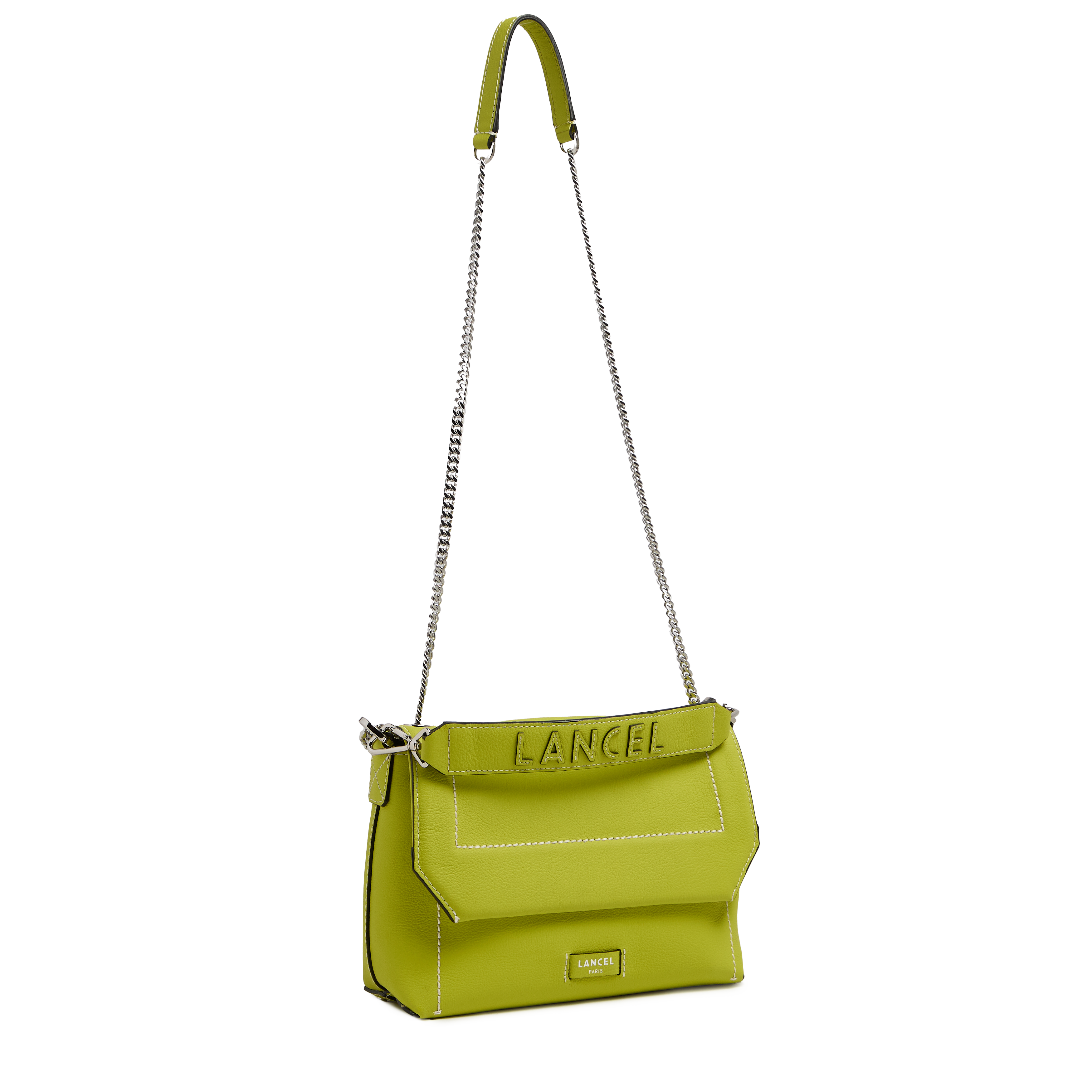 Sac rabat m ninon soft de lancel en cuir LANCEL Vert