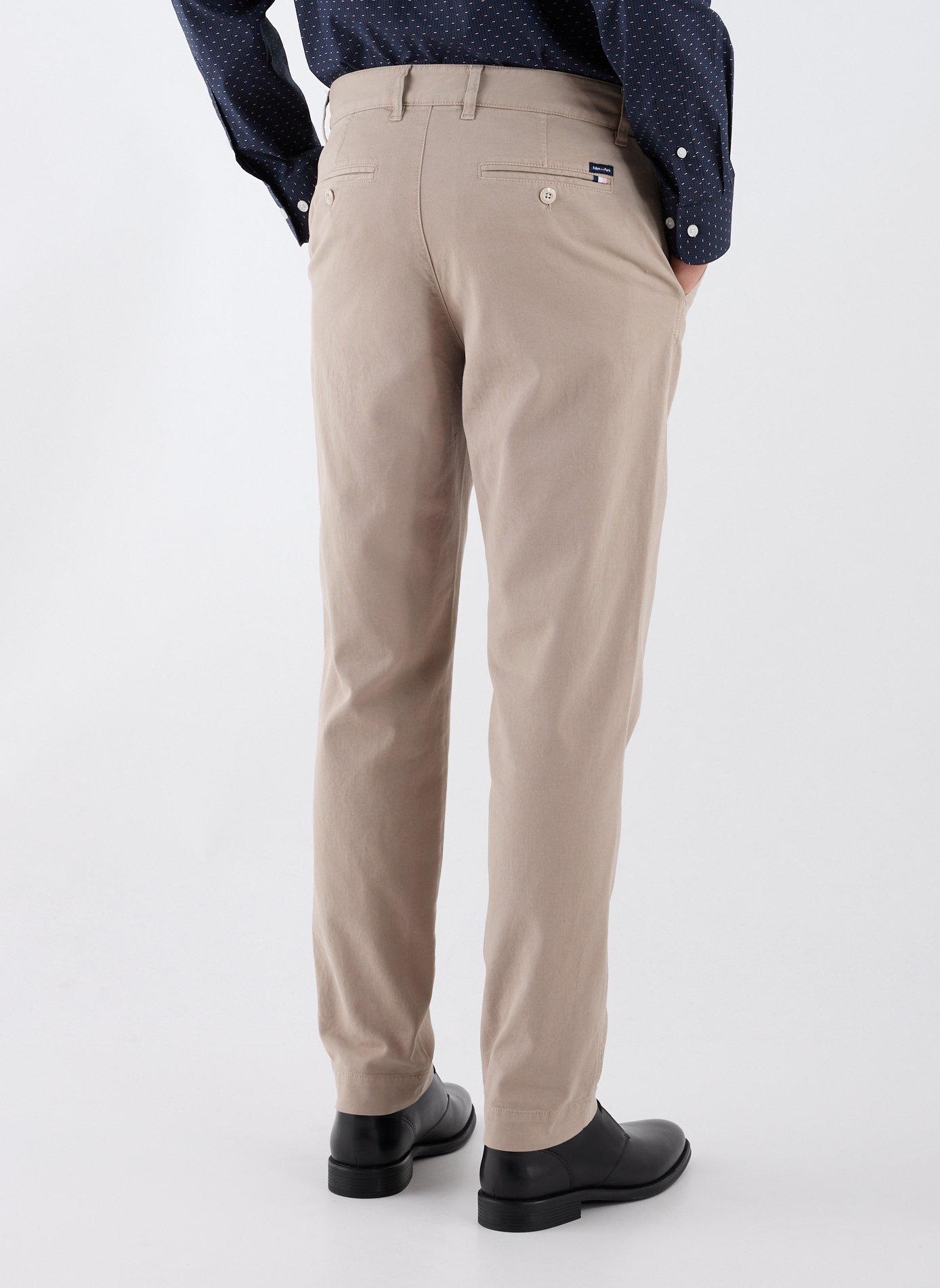 Slim-fit cotton-blend chinos EDEN PARK Beige