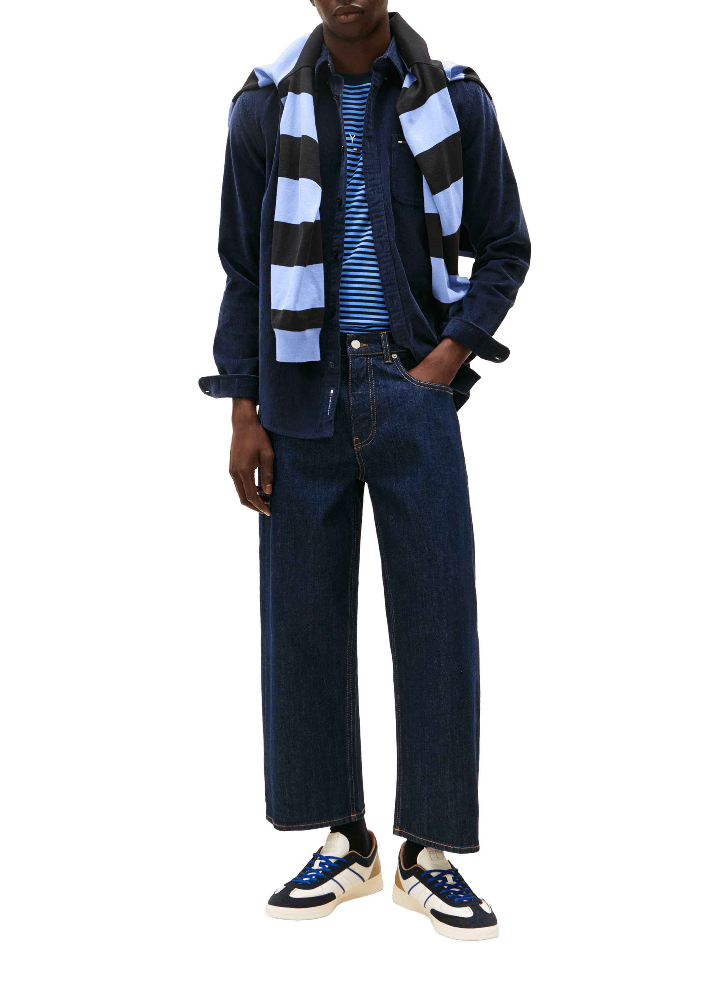 Long-sleeved velvet shirt TOMMY HILFIGER Blue