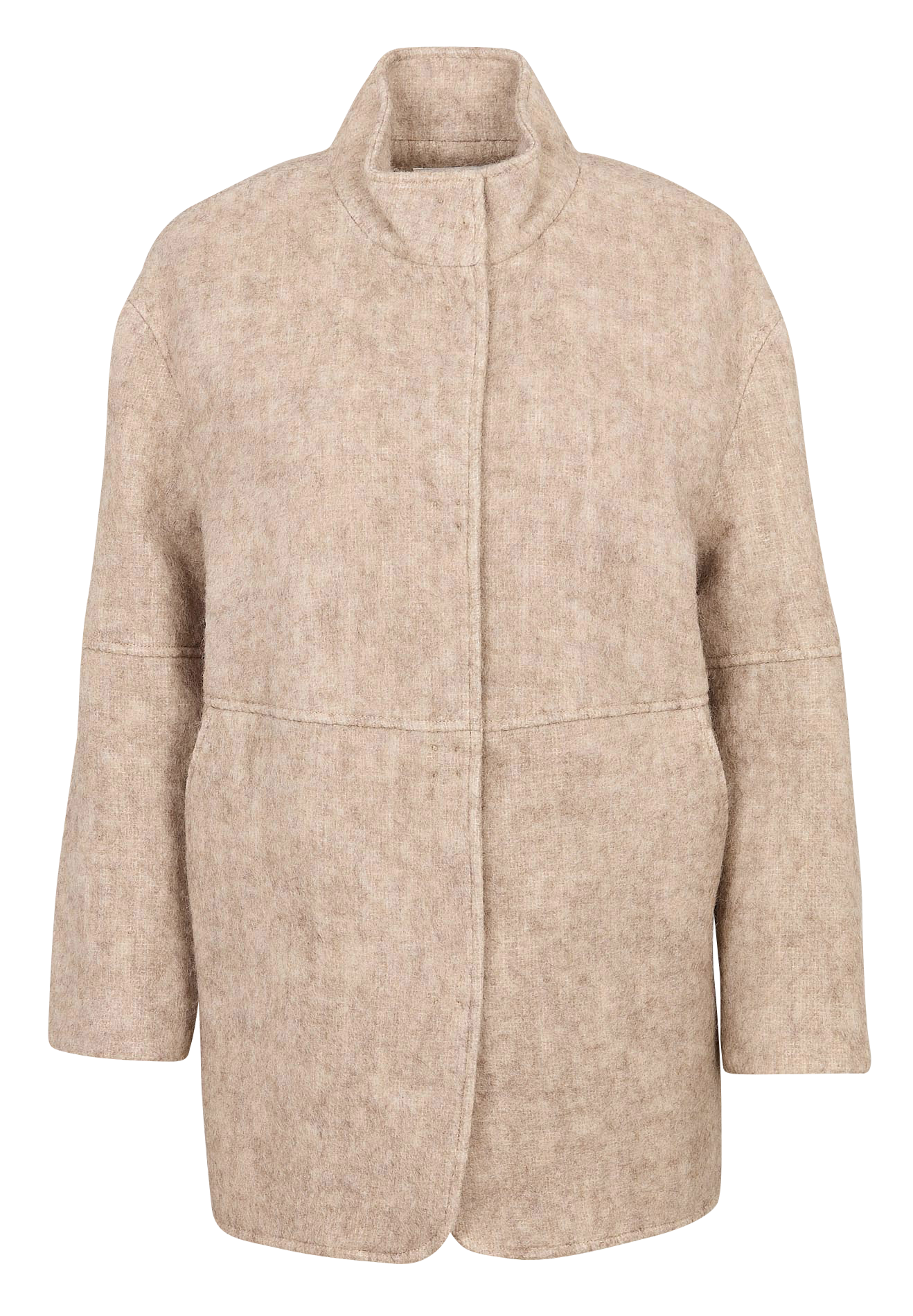 Manteau droit uni à col montant lamia MAISON 123 Blanc