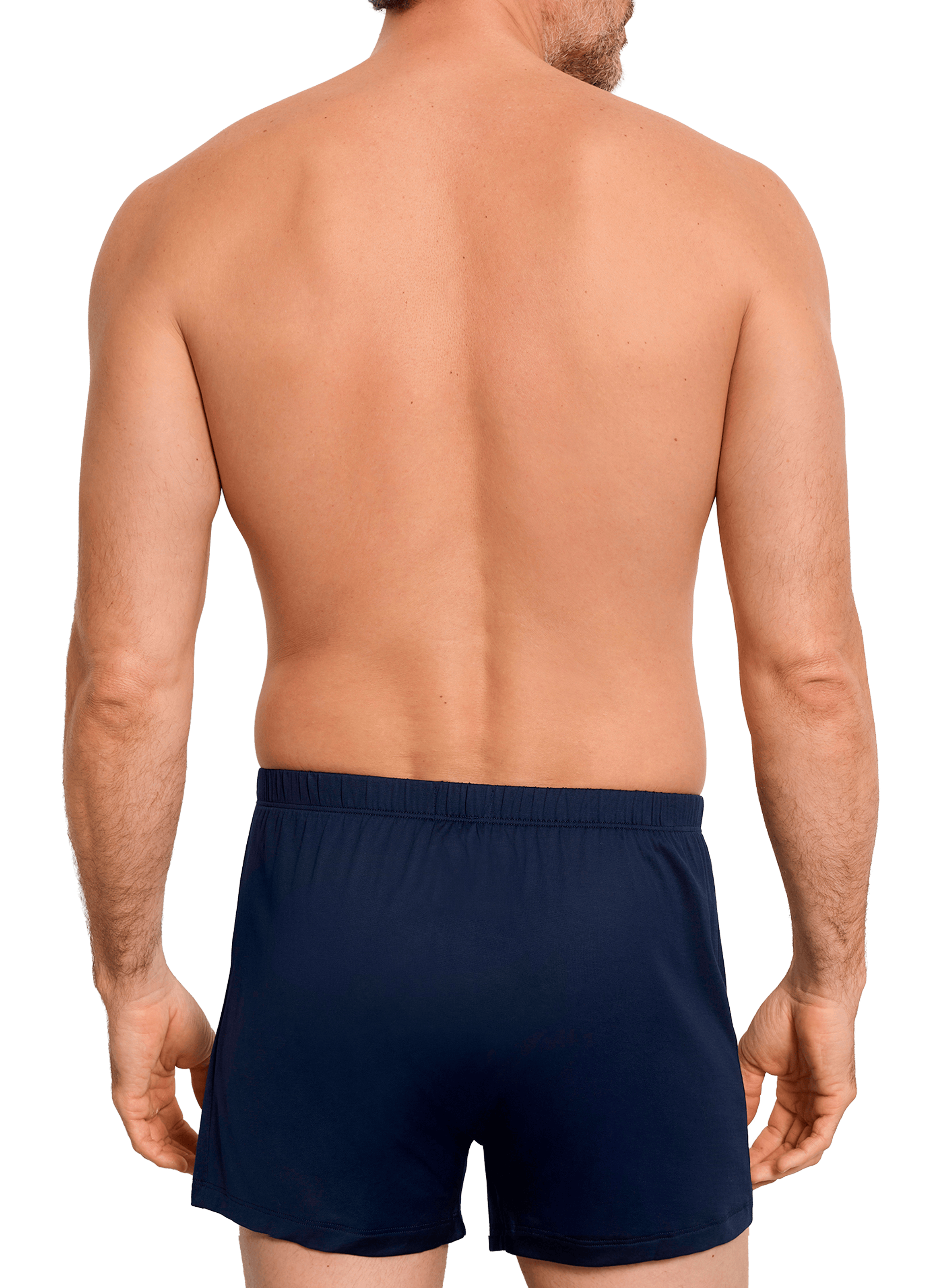 Caleçon uni en coton HANRO Bleu