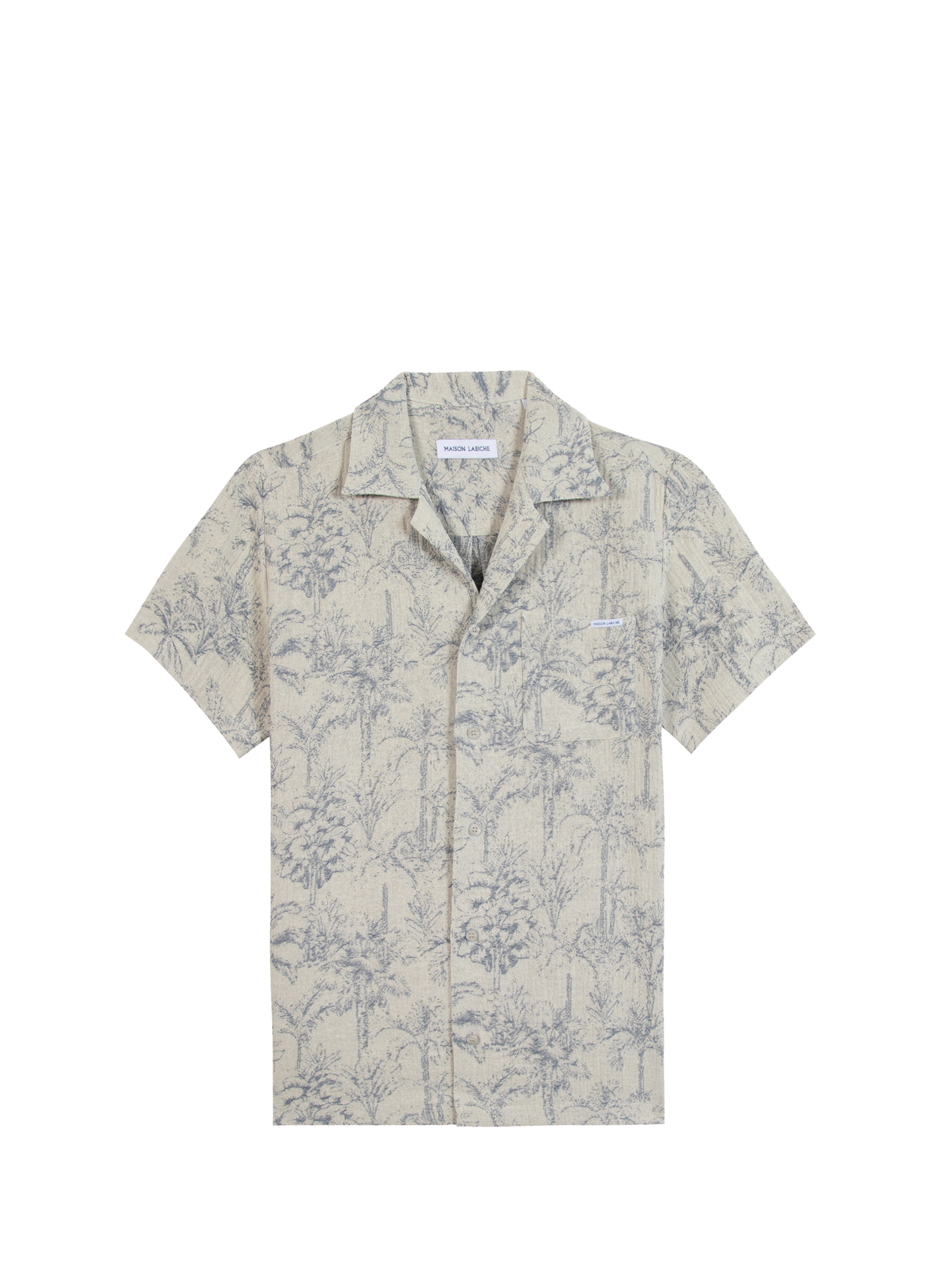 Chemise Germain en éponge de coton mélangé MAISON LABICHE Blue