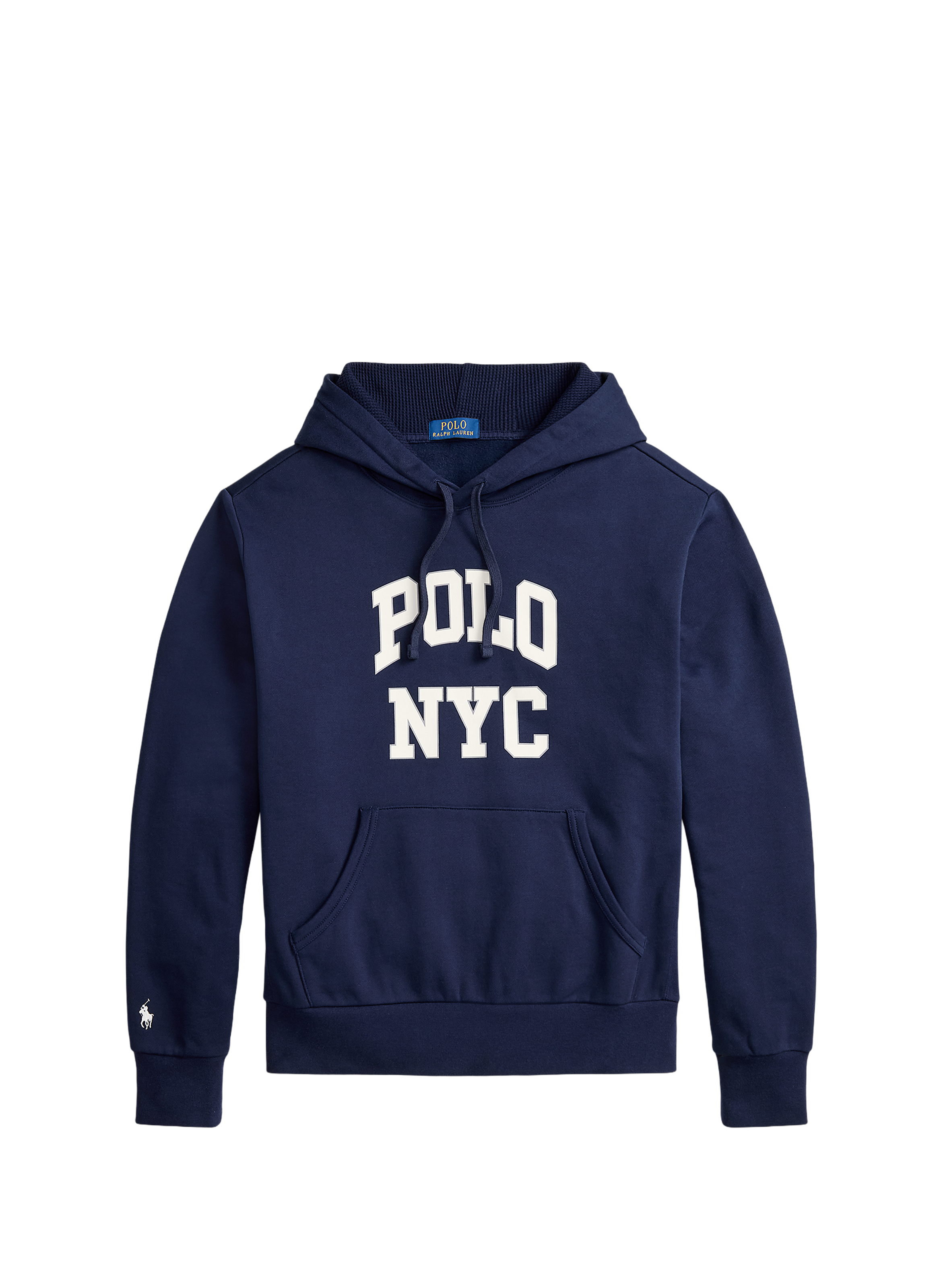 Printed cotton-blend hoodie  Cruise navy