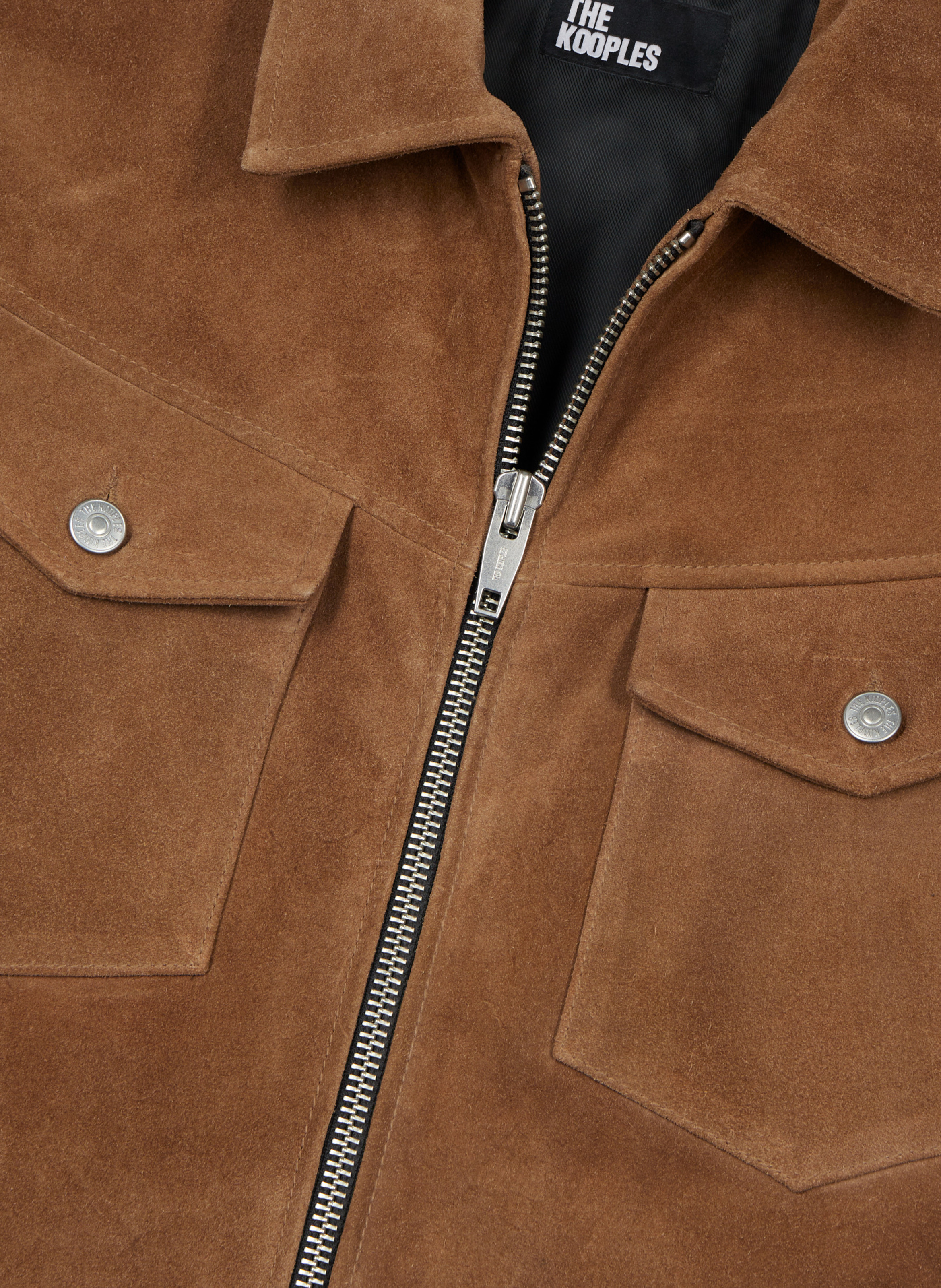 Blouson en suède THE KOOPLES Marron