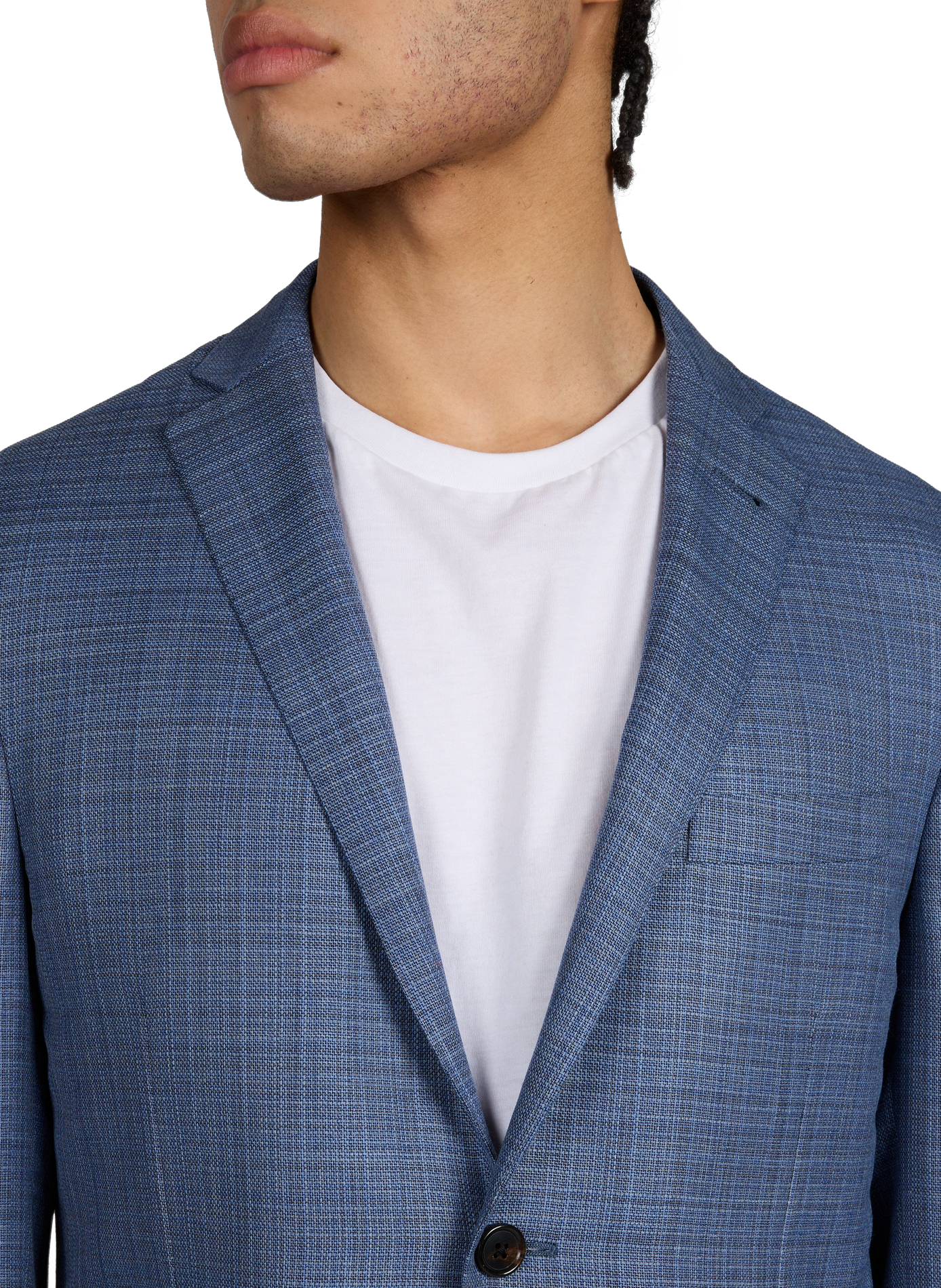 Blazer tweed en laine vierge CORNELIANI Bleu
