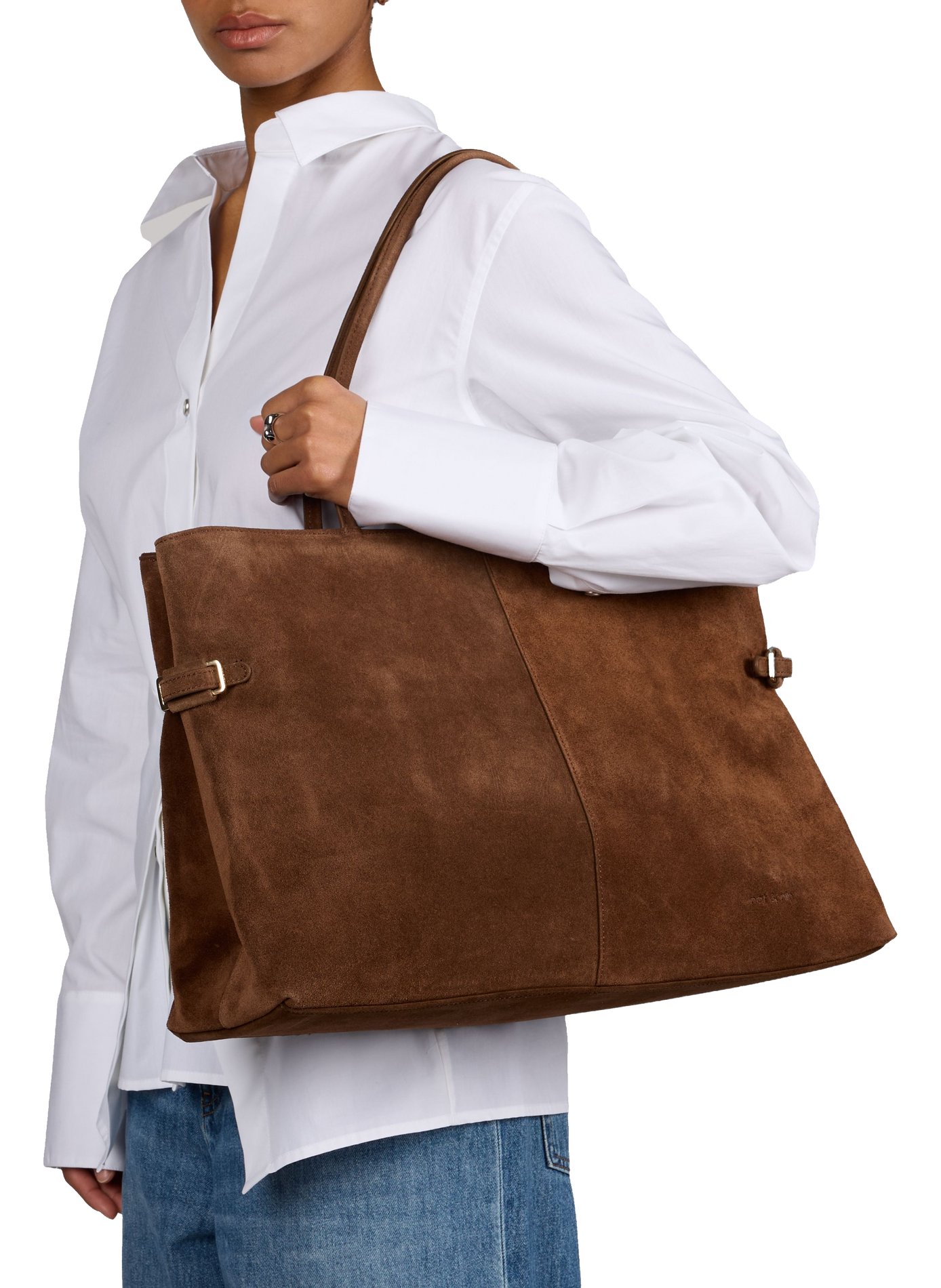 PABLO leather shoulder bag NAT & NIN Brown