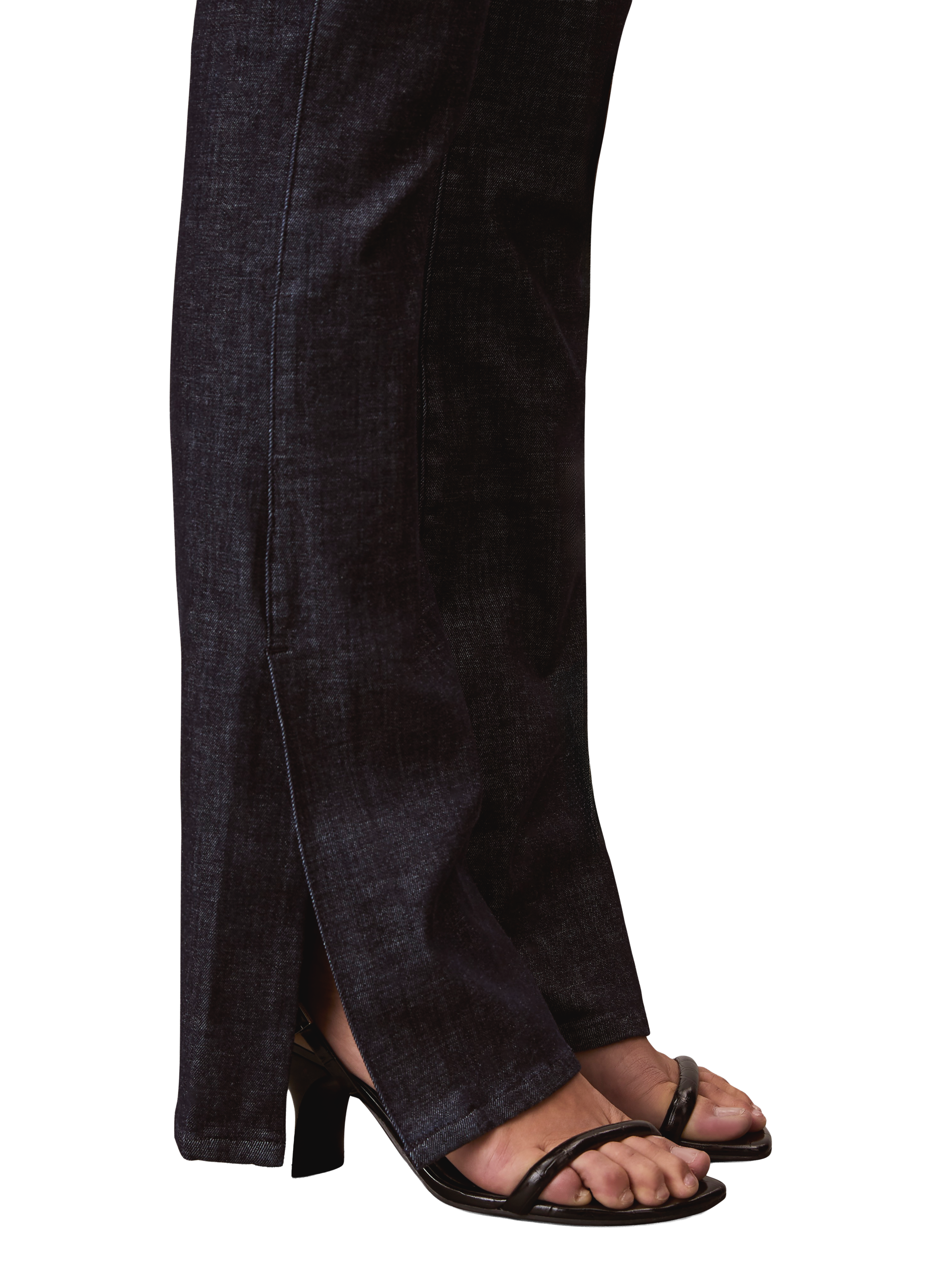 Flared jeans van gemengd katoen CALVIN KLEIN Blauw