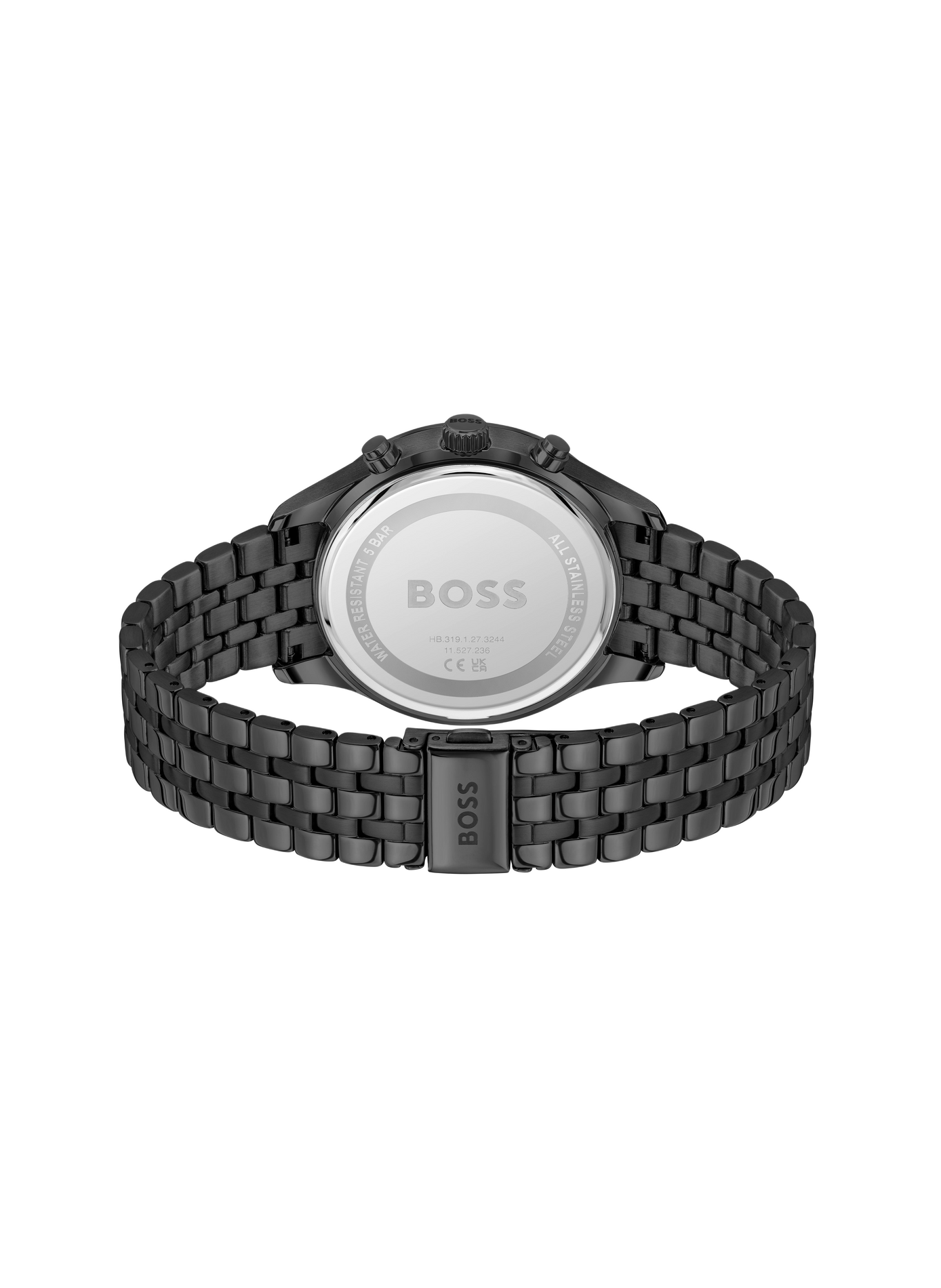 Montre quartz Avery en acier inoxydable BOSS MONTRES Noir