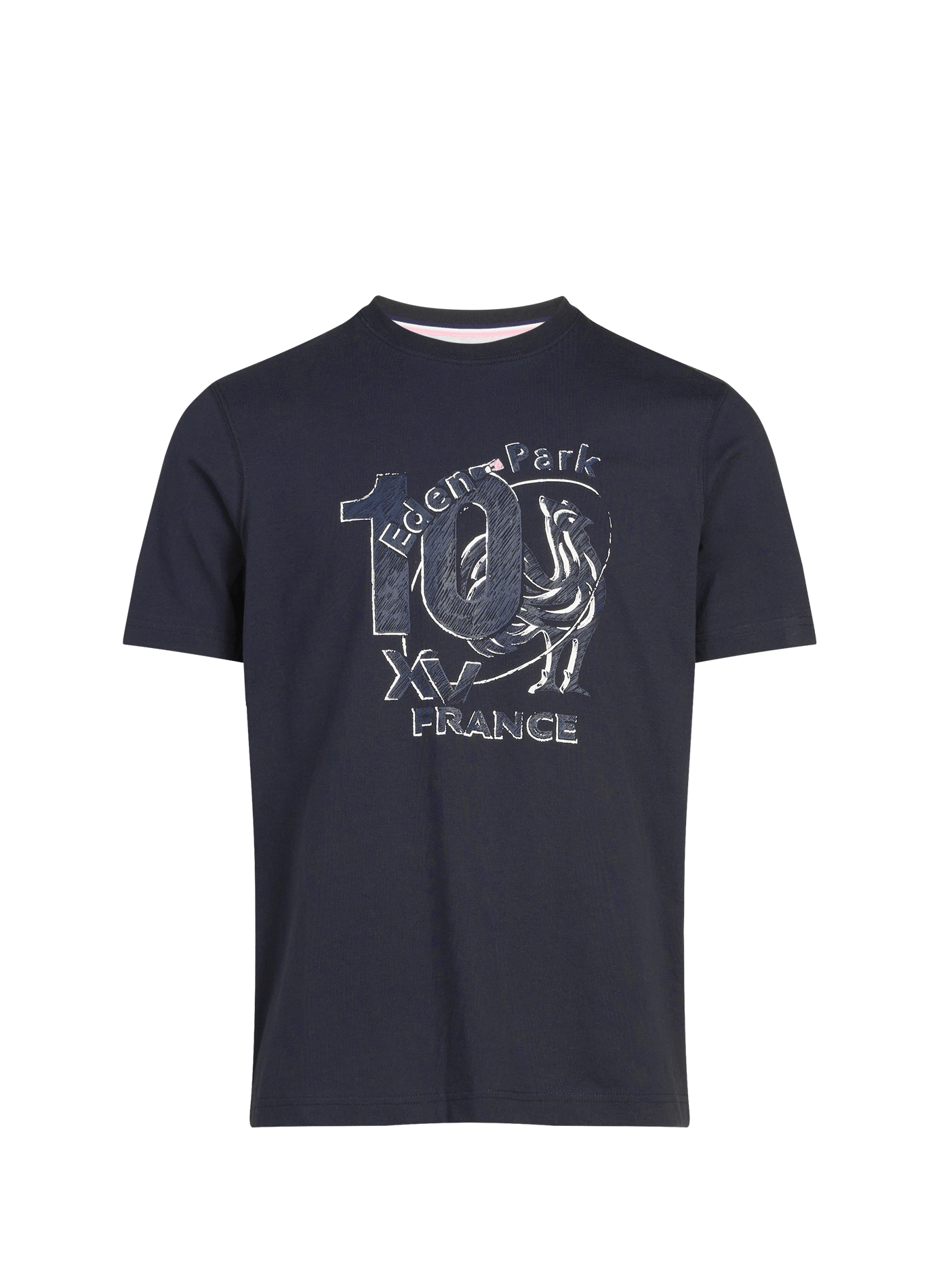 T-shirt XV de France en coton  EDEN PARK Bleu