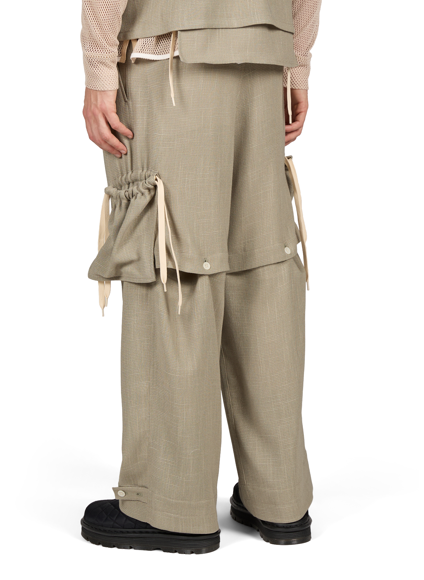 Wide-leg 2-in-1 pants WANSIE Grey