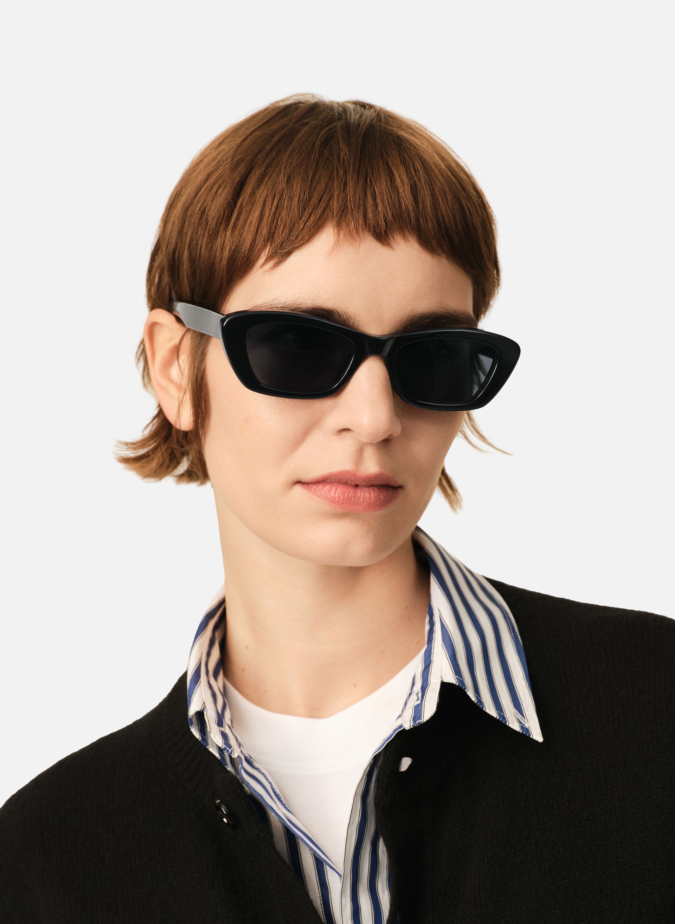 Lunettes de soleil 75020 en acétate unisexes AMI PARIS Noir