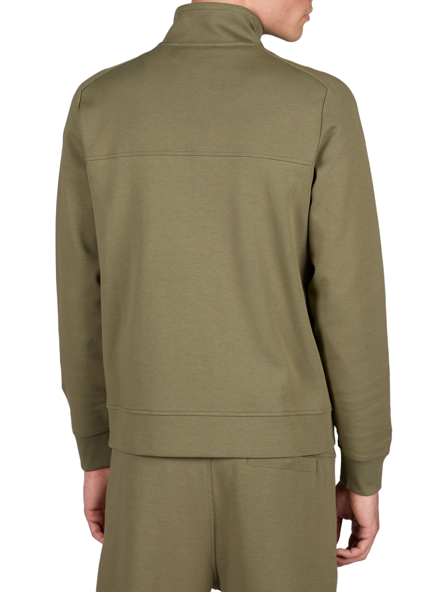 Sweat zippé à col montant en coton mélangé K-WAY Vert