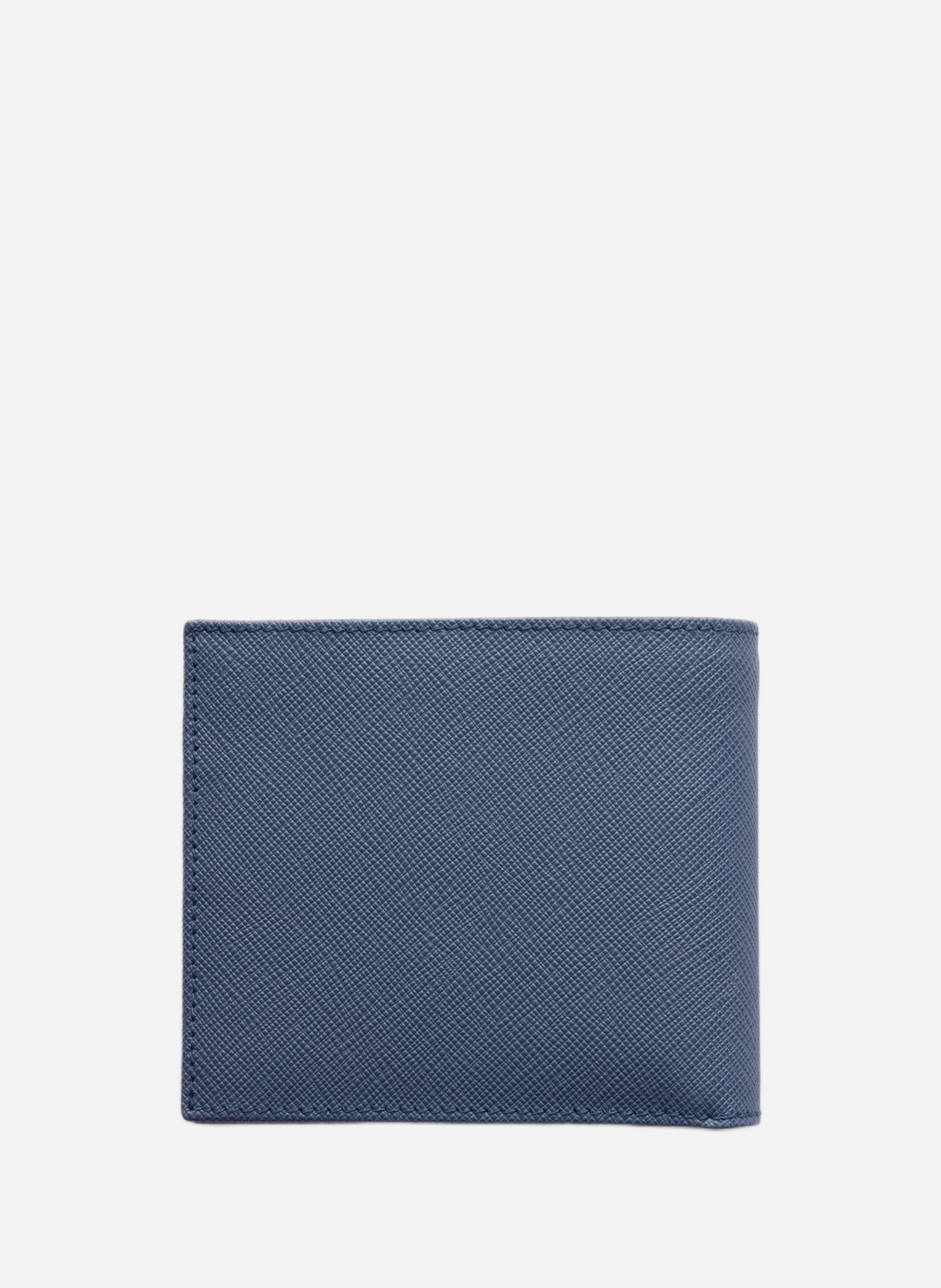 Portefeuille en cuir PRADA Bleu