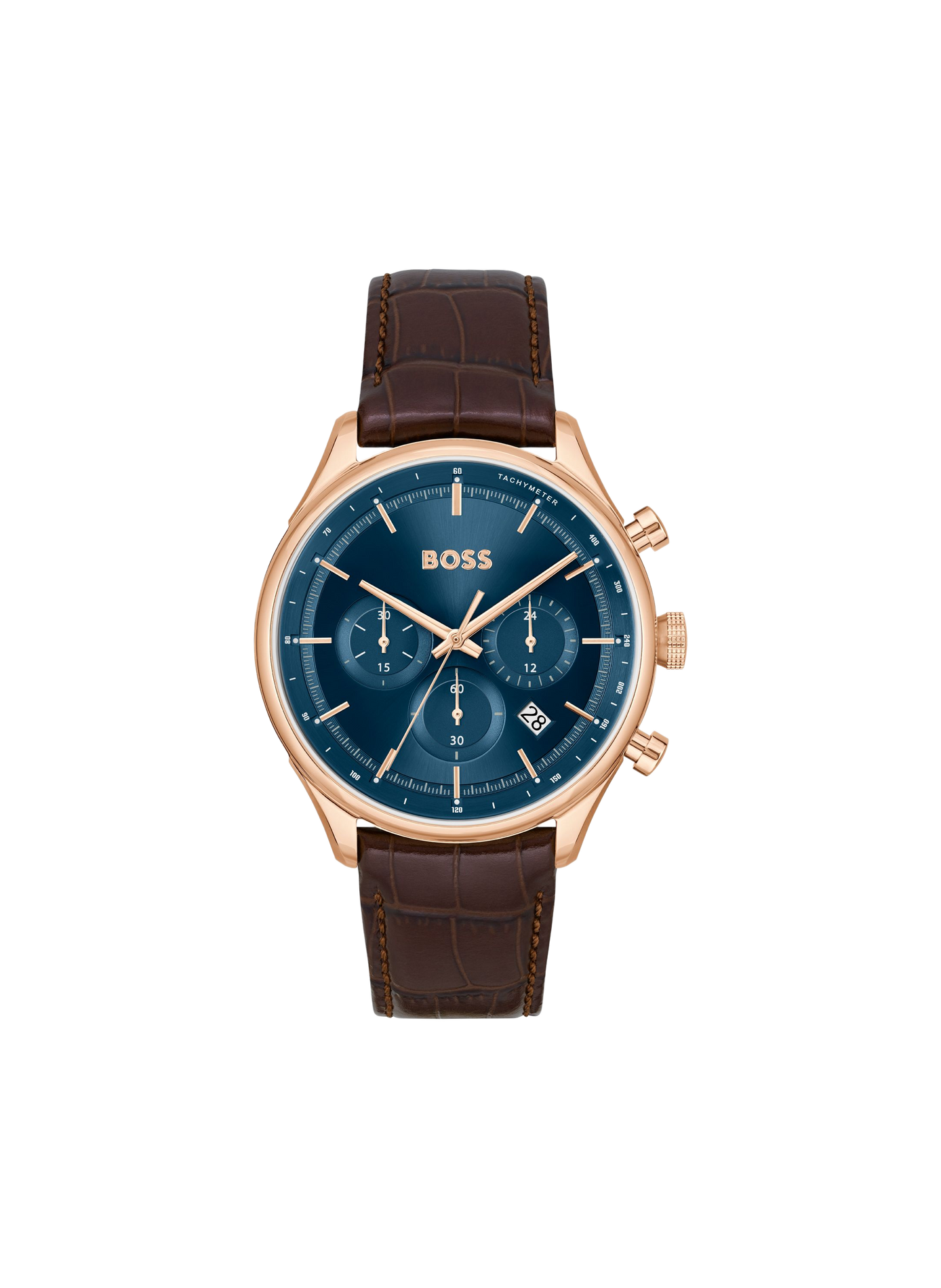 Quarz-Armbanduhr von Gregor aus Leder BOSS MONTRES Blau
