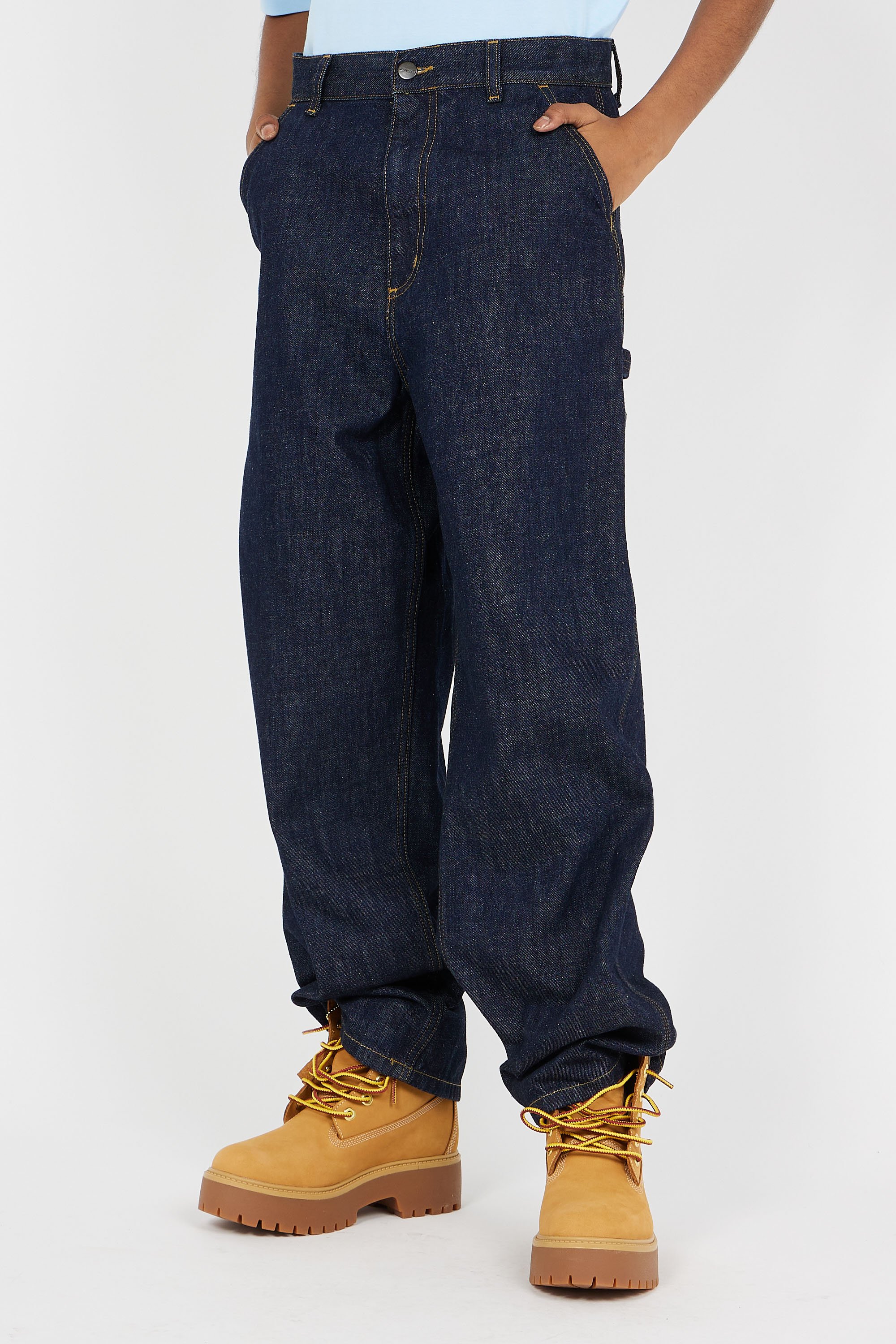 Pantalon w' brandon single knee CARHARTT WIP Bleu