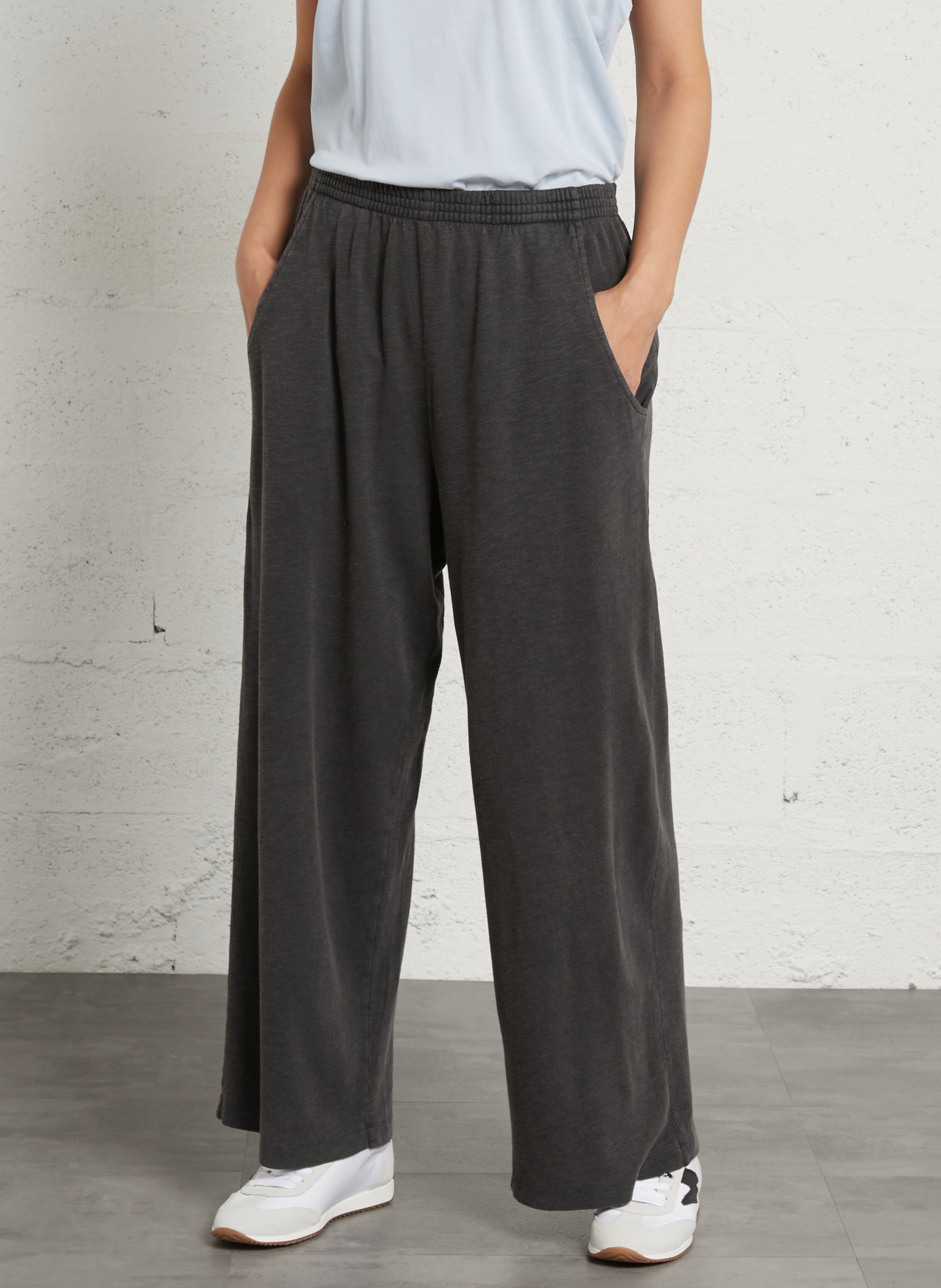 Jogging ample taille haute flammé pojy AMERICAN VINTAGE Noir