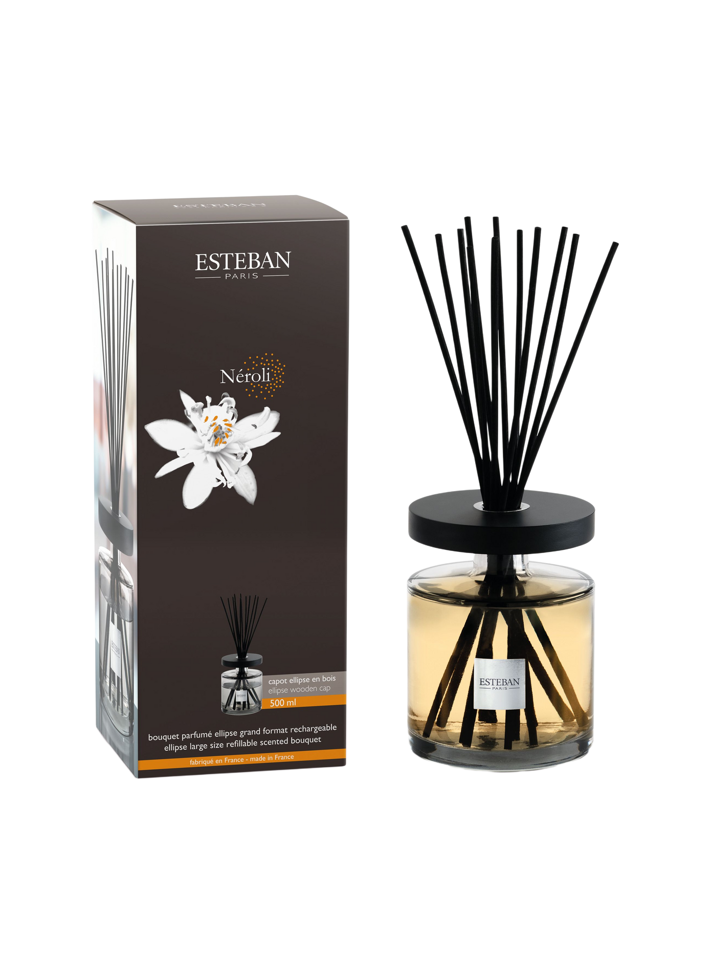Geurig boeket Ellipse Navulbaar Neroli 500 ml ESTEBAN Bruin