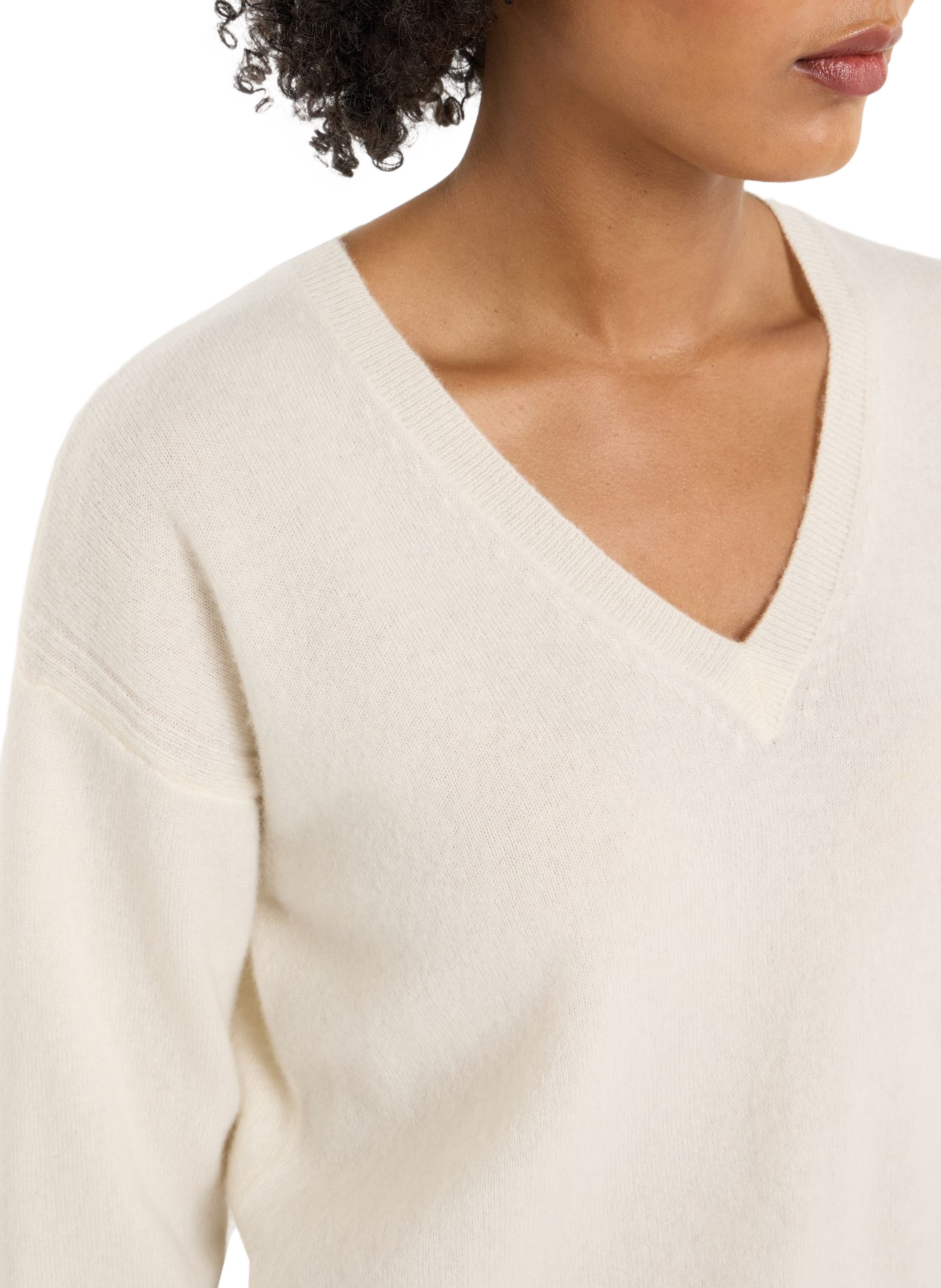 Pull Sevene col rond droit en cachemire SEVENE Ecru