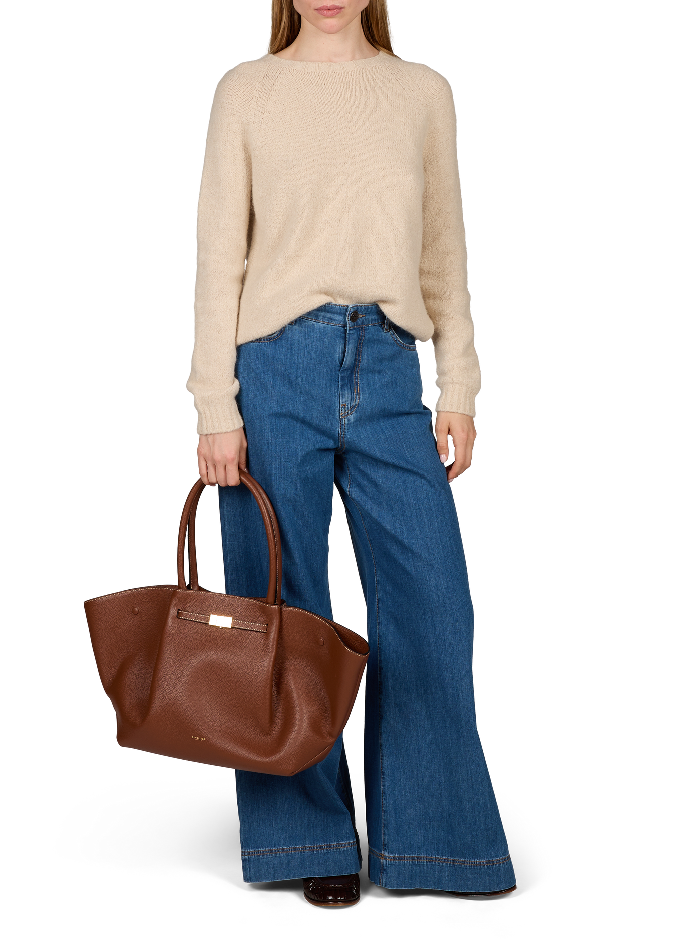Sac à main New York en cuir DEMELLIER LONDON Marron