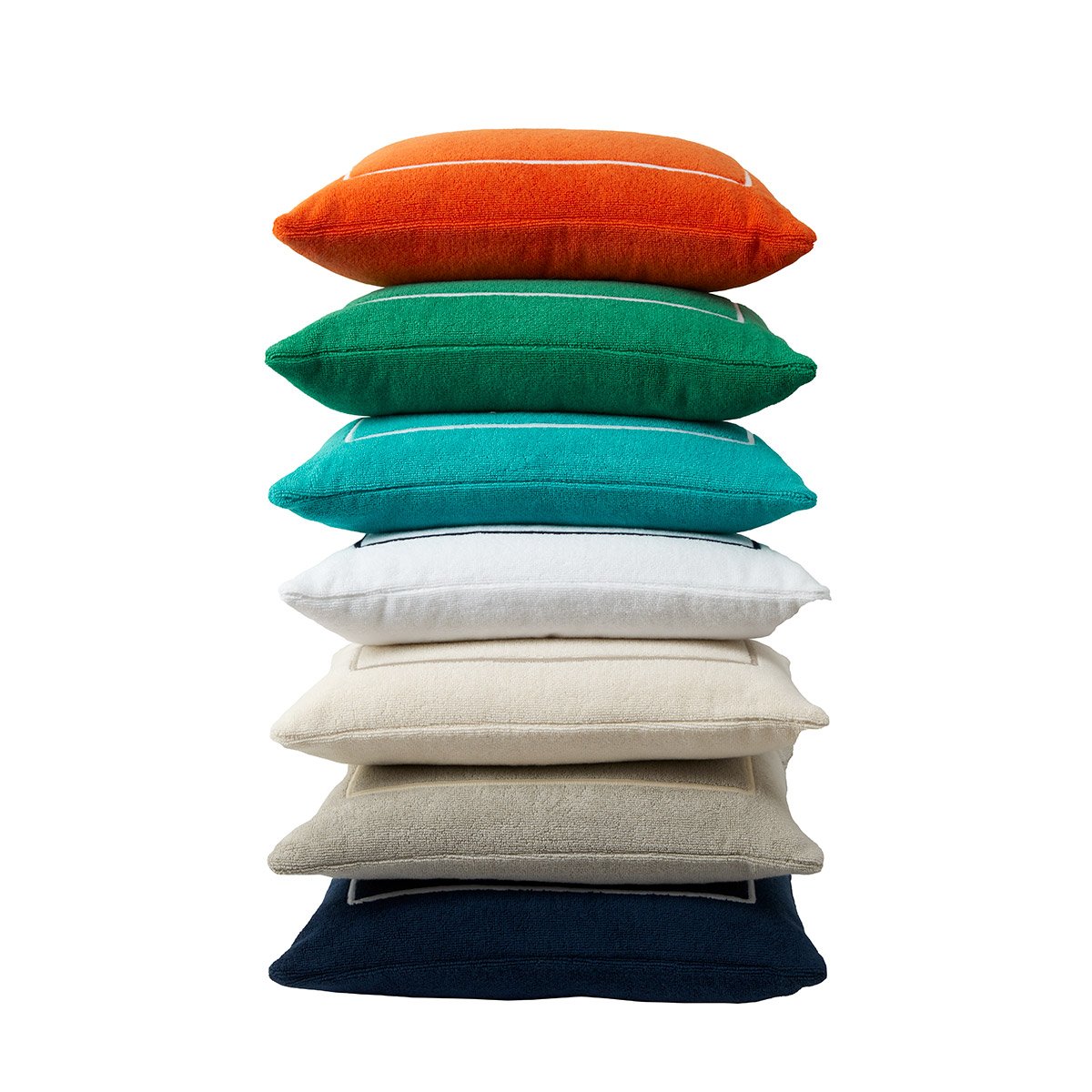 Coussin en coton, croisière YVES DELORME Gris