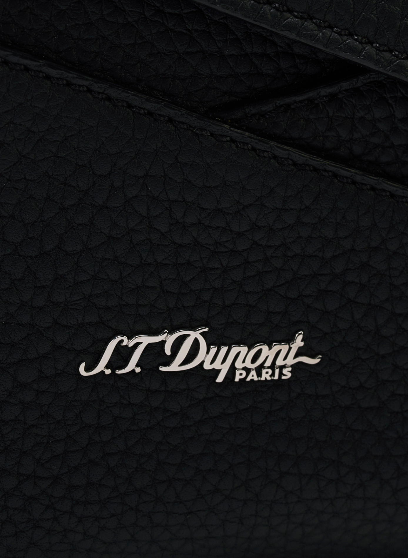 Neo Capsule leather messenger bag S.T. DUPONT Black