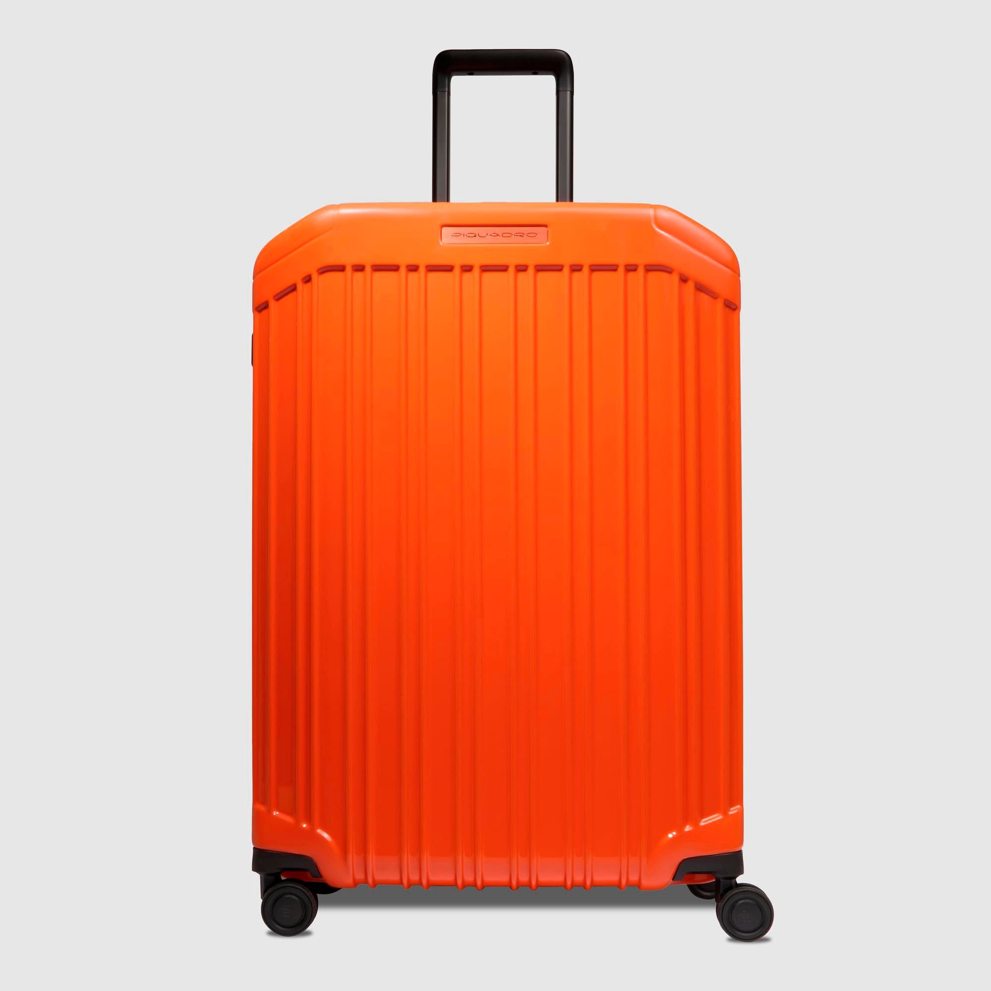 Middelgrote uitbreidbare trolleykoffer met 4 wielen PIQUADRO Oranje