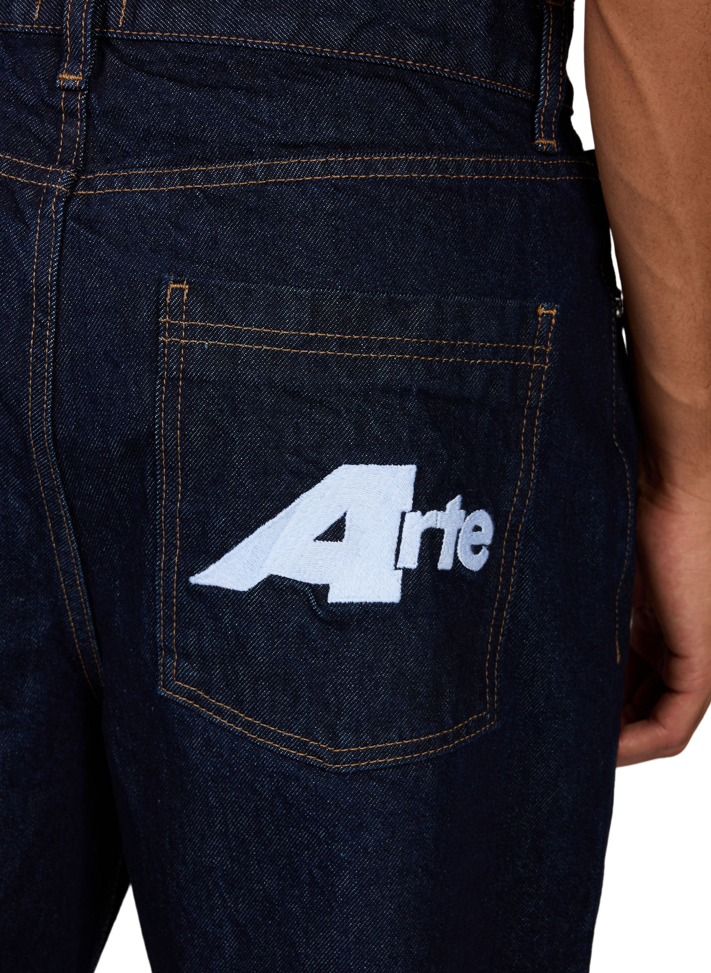 Weite Jeans aus Baumwolldenim ARTE ANTWERP Blau