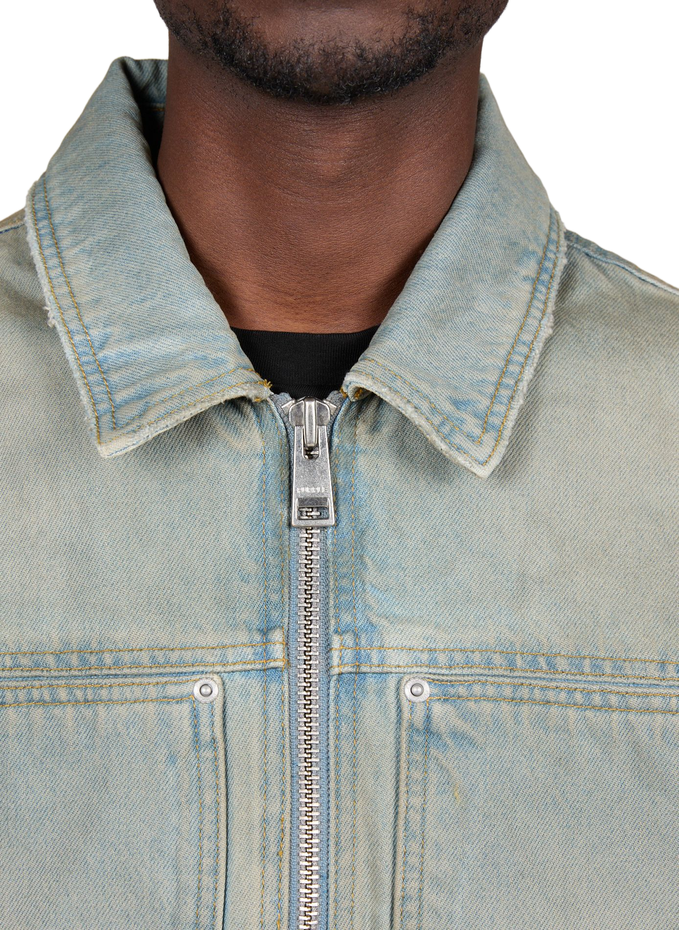 Veste en denim de coton délavée | Bleu PURPLE BRAND Homme