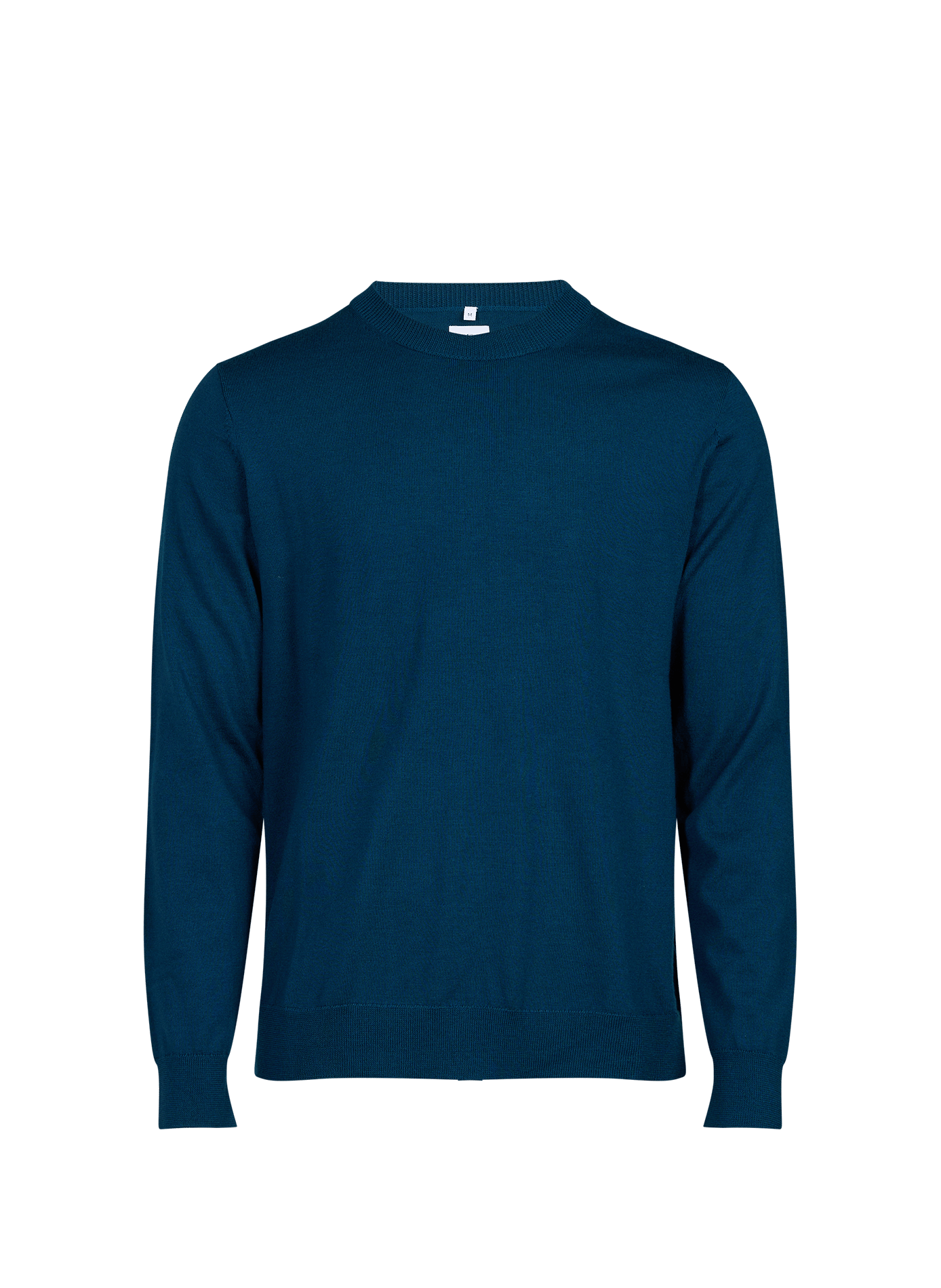 Pull col rond en laine mérinos AU PRINTEMPS PARIS Bleu