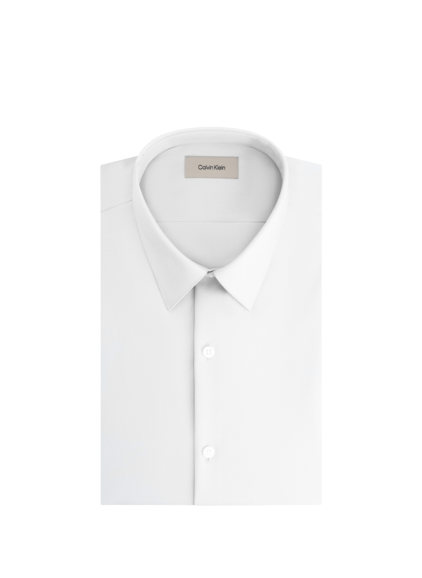 Bügelfreies Slim-Fit Baumwollhemd CALVIN KLEIN Weiss