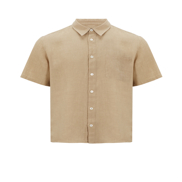 Apc Linen Shirt In Brown