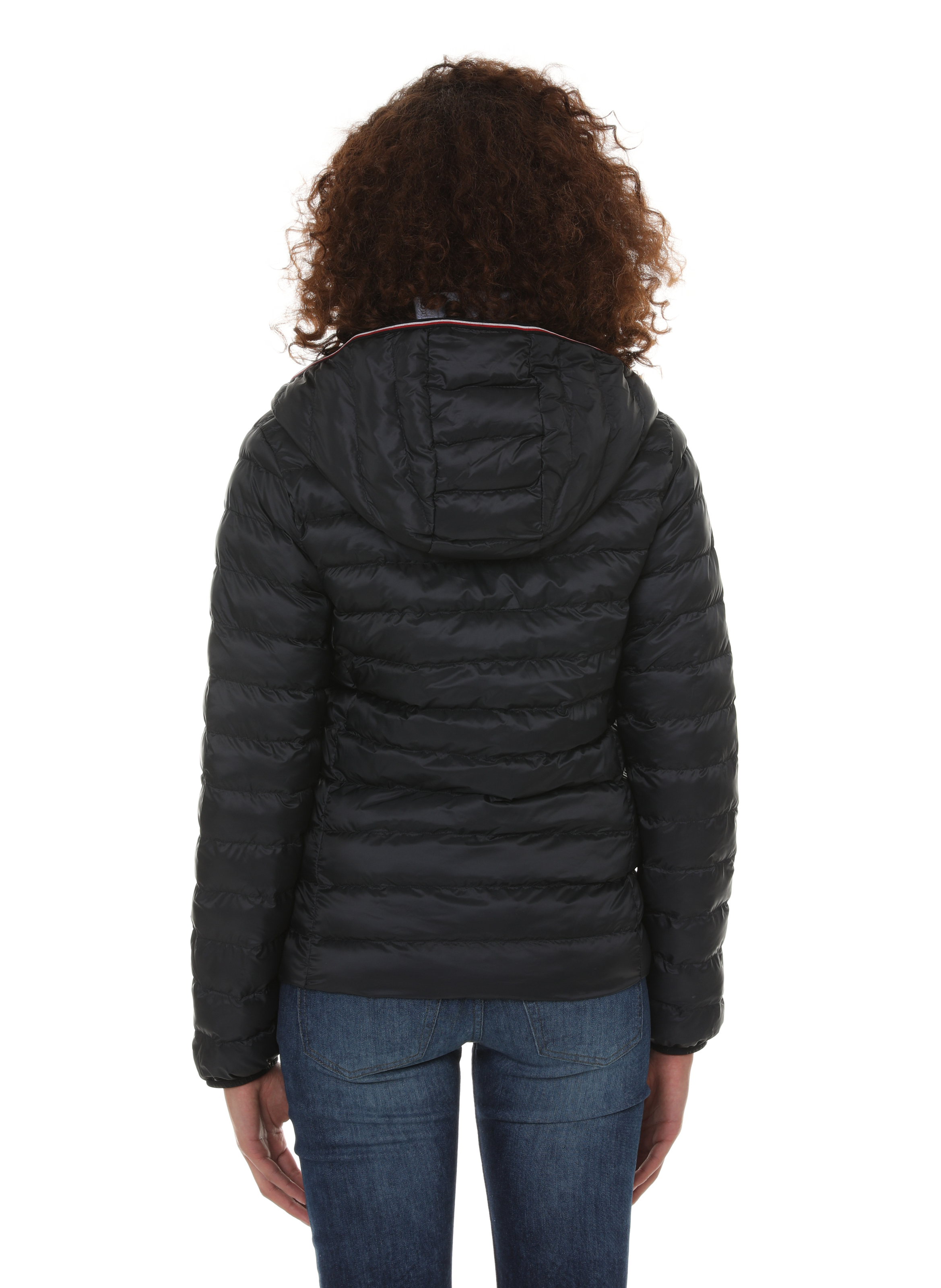 Down jacket with logo  Blue