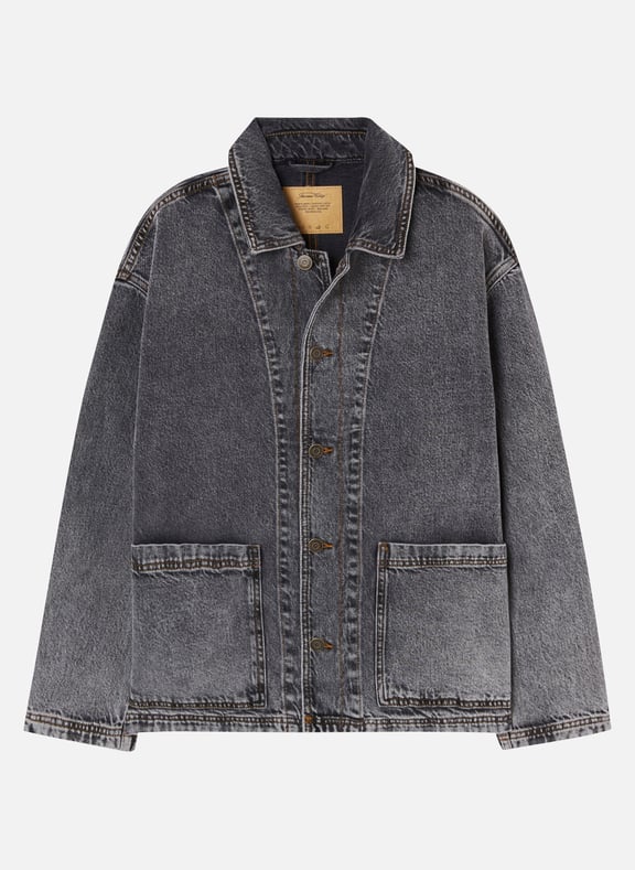 Veste denim en coton yopday Gris by AMERICAN VINTAGE AMERICAN VINTAGE Veste denim en coton yopday Gris