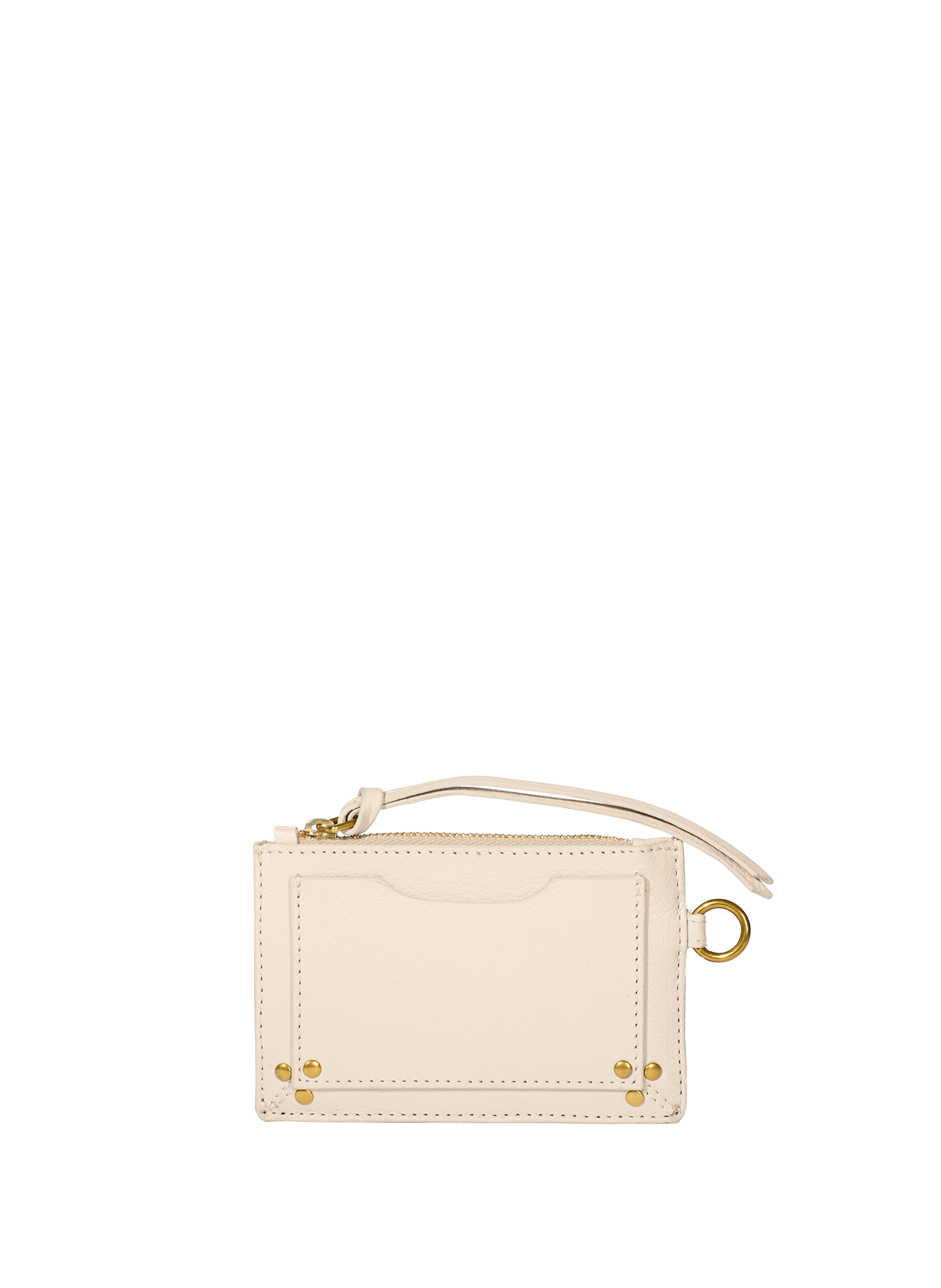 Lucky goat leather card holder JÉRÔME DREYFUSS Beige