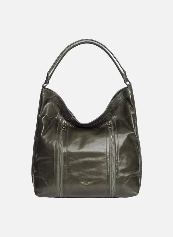 Sac épaule en cuir vernis sunny Vert by ZADIG&VOLTAIRE ZADIG&VOLTAIRE Sac épaule en cuir vernis sunny Vert