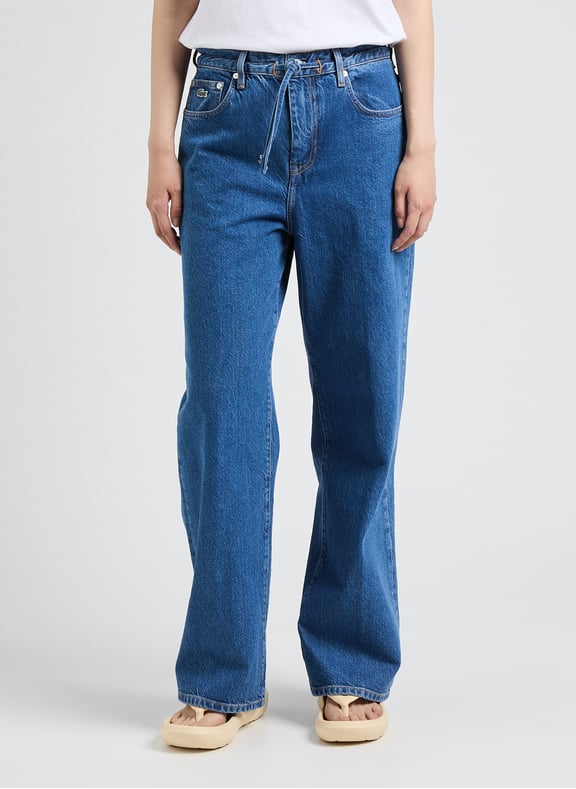 Jean large en coton Bleu by LACOSTE LACOSTE Jean large en coton Bleu