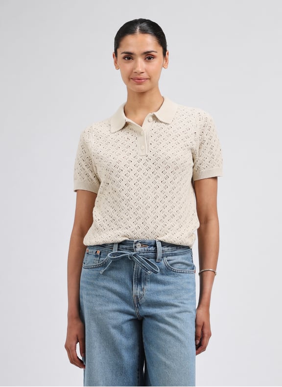 Polo en maille ajourée Beige by LEVI'S LEVI'S Polo en maille ajourée Beige